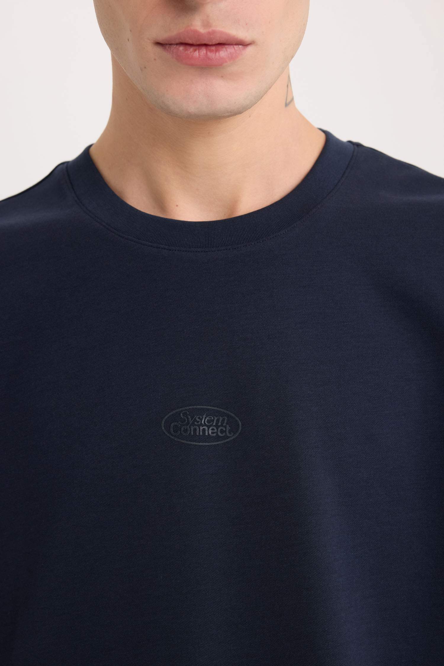 Boxy Fit Crew Neck Printed Short Sleeve T-Shirt