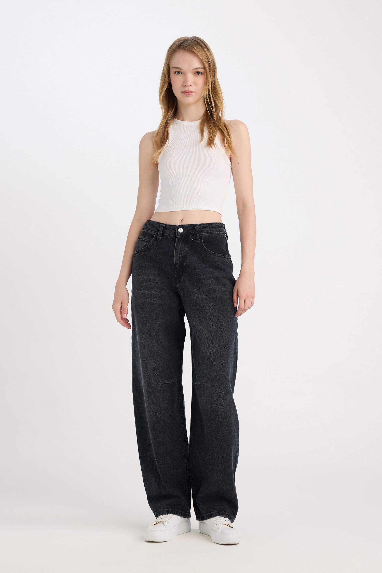 Baggy Fit High Waist Wide Fit Long Jeans