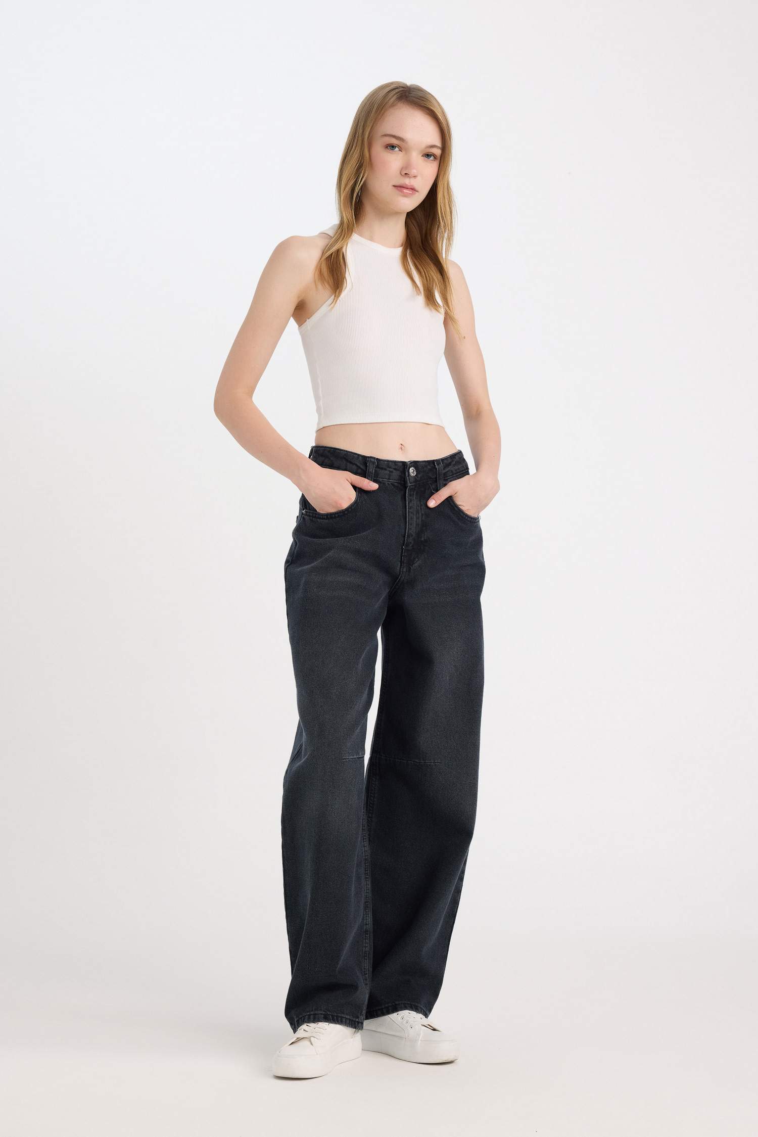 Baggy Fit High Waist Wide Fit Long Jeans