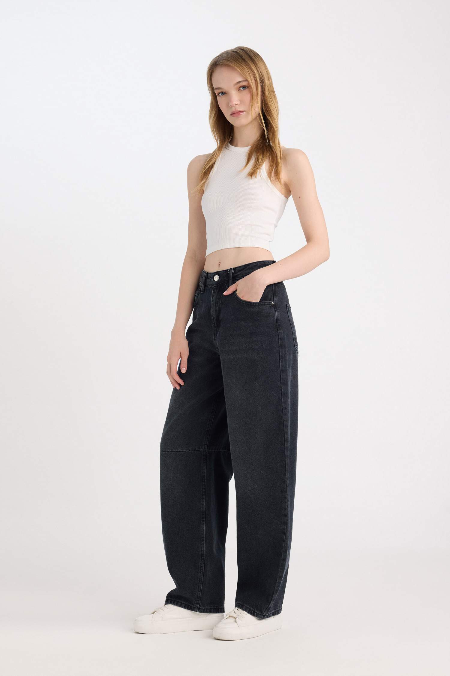 Baggy Fit High Waist Wide Fit Long Jeans