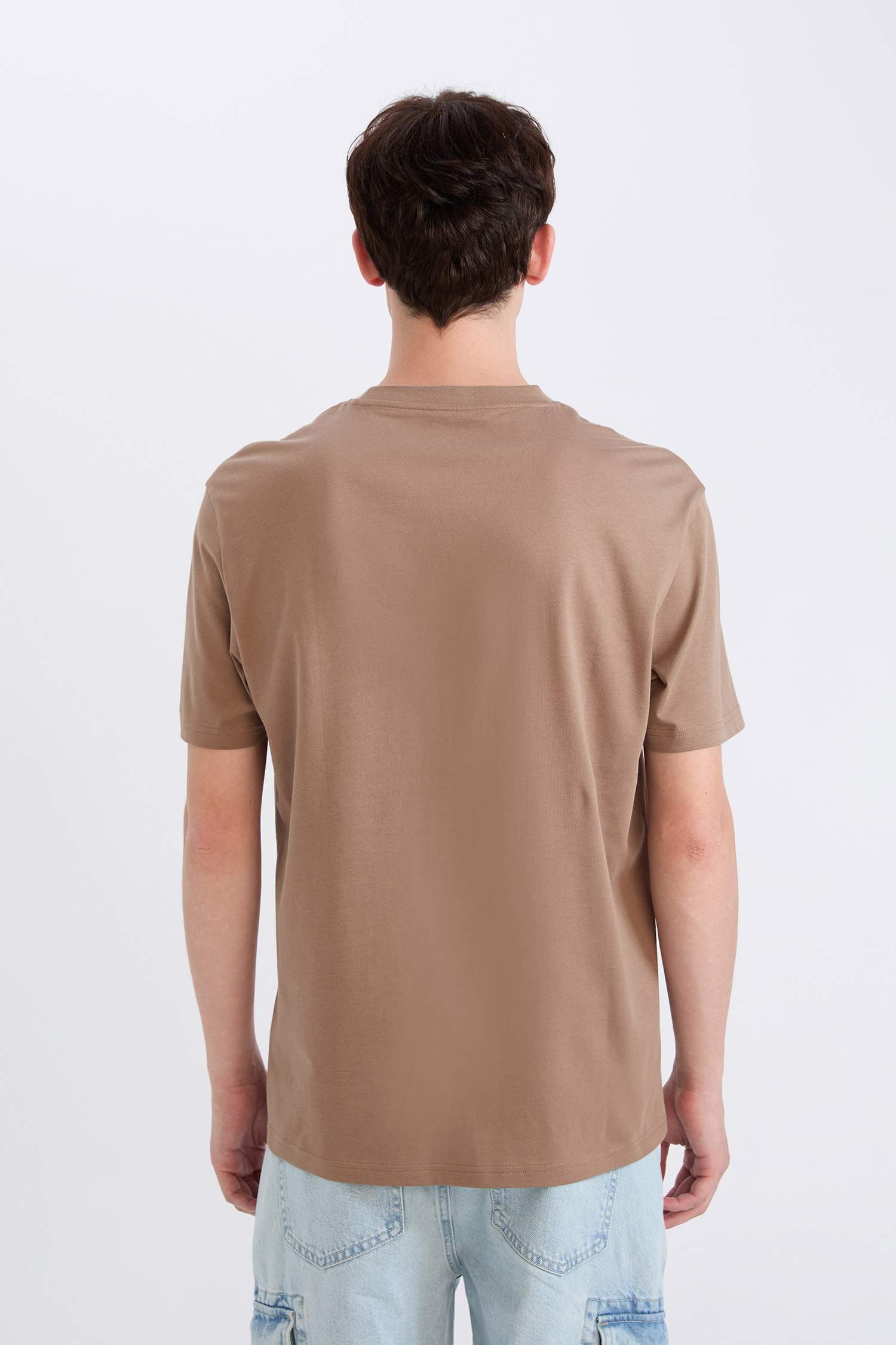 Regular Fit Crew Neck Printed Short Sleeve T-Shirt