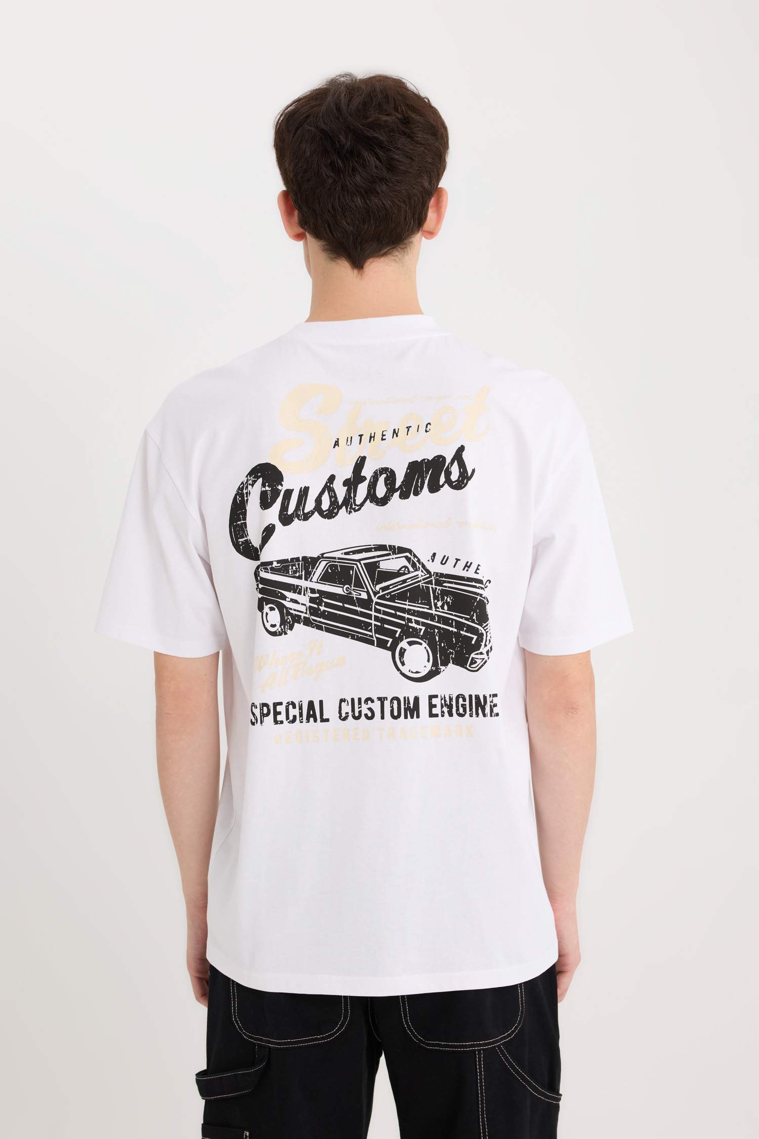 تيشيرت نص ردن اوفر سايز بياخة مستديرة