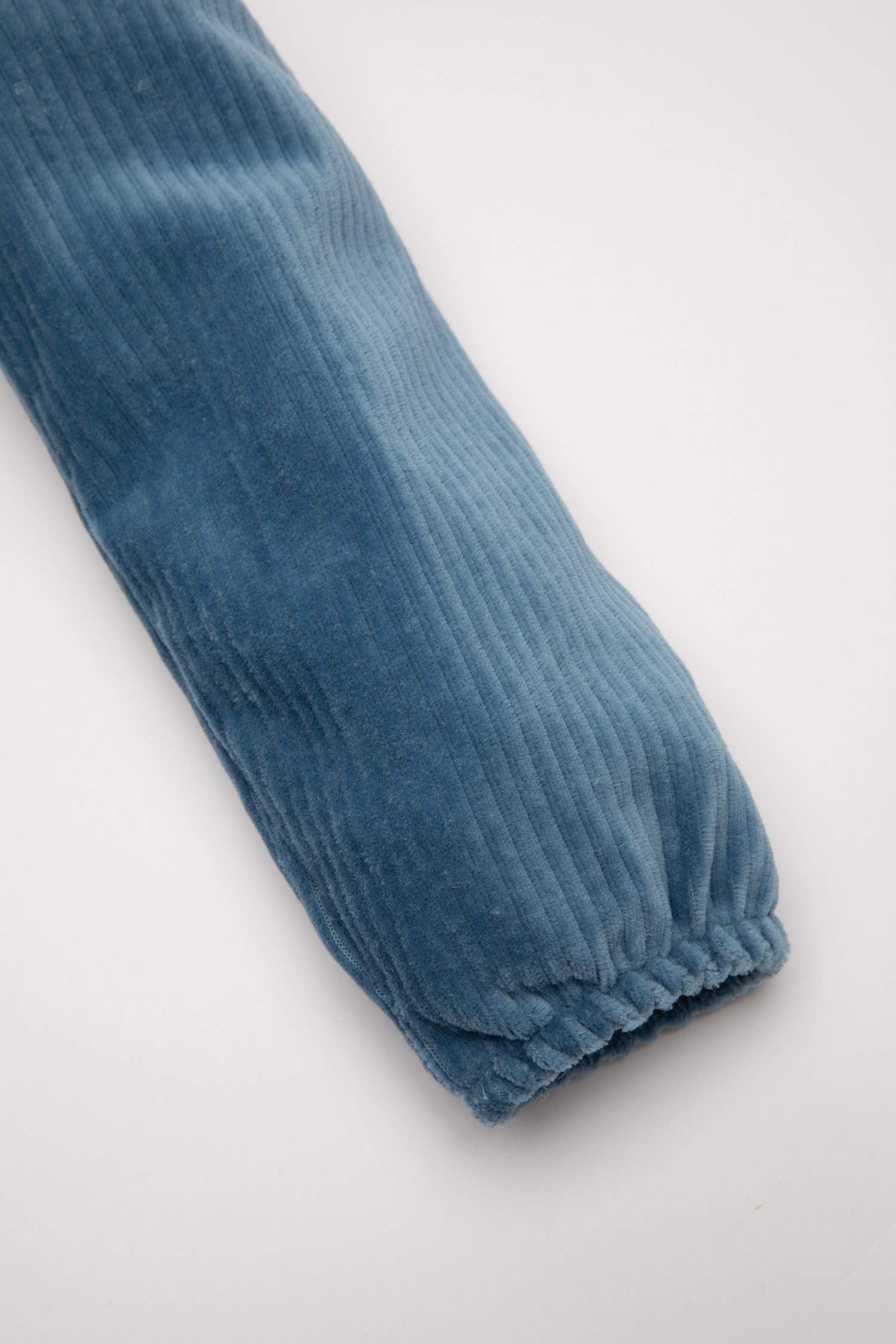 Kız Bebek Uzun Kollu Düğmeli Fitilli Kadife Elbise