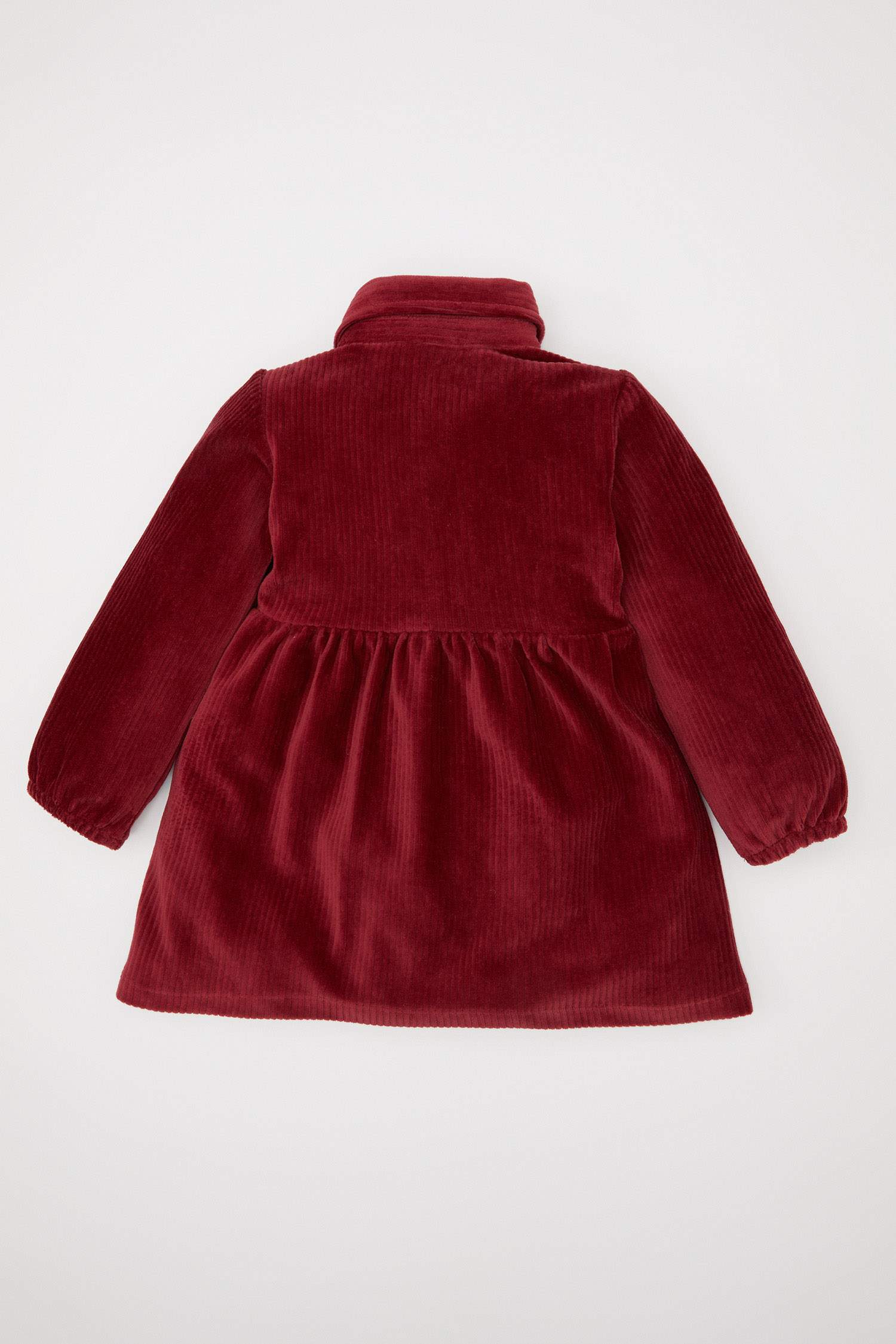 Baby Girl Long Sleeve Buttoned Corduroy Dress