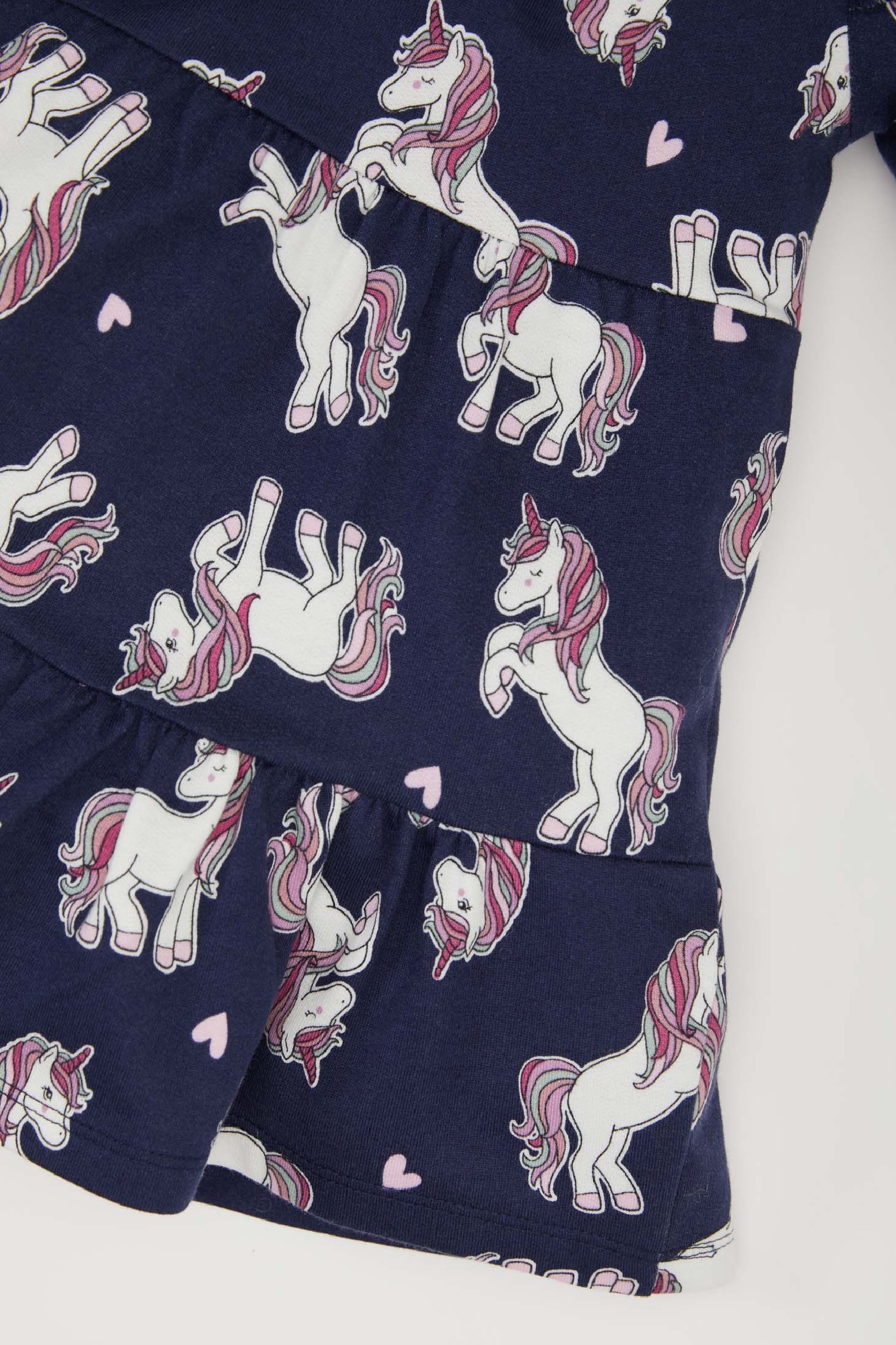 Kız Bebek Unicorn Baskılı Uzun Kollu Sweat Elbise