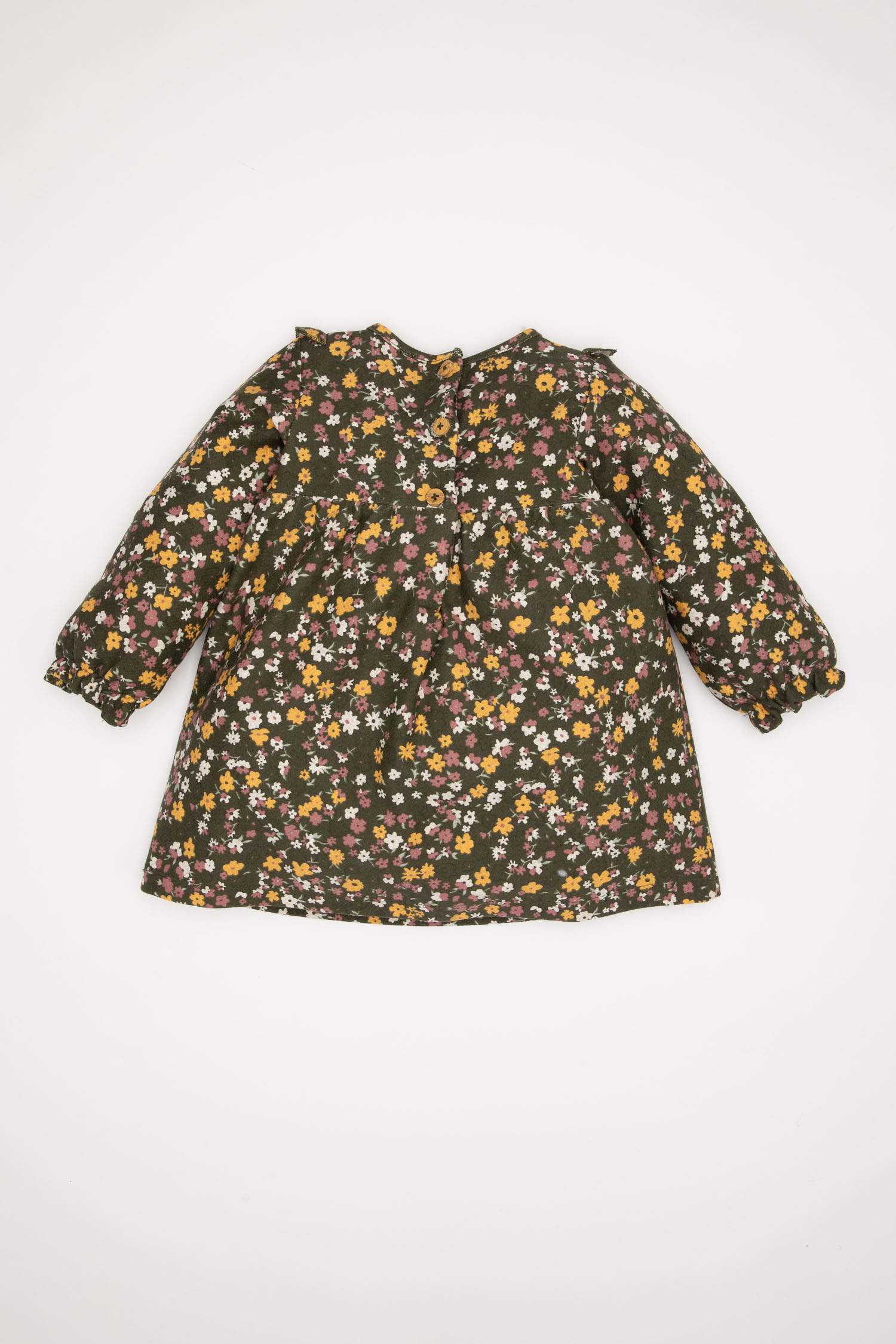 Kız Bebek Desenli Uzun Kollu Elbise