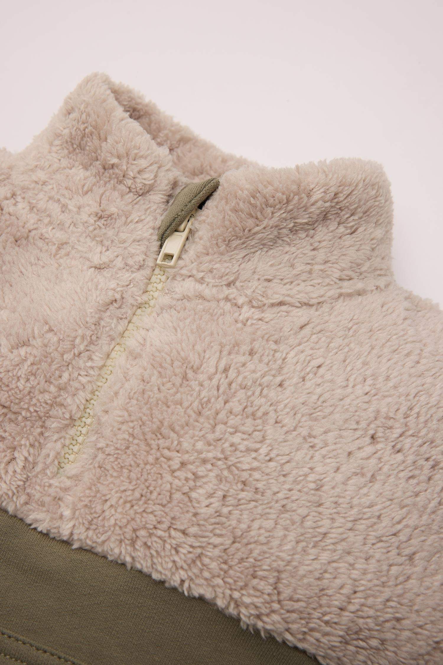 Erkek Bebek 2'li Takım Fermuarlı Dik Yaka Kanguru Cepli Sweatshirt Beli Lastikli Jogger Eşofman Altı