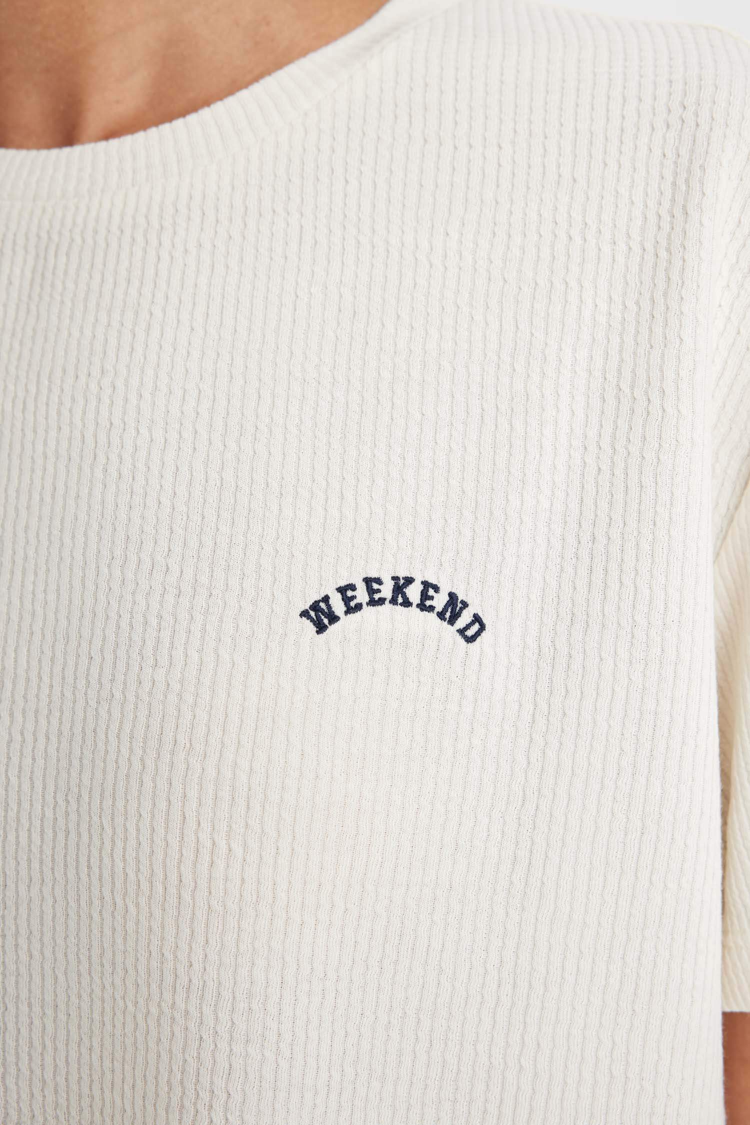 Pijama Takımı Baskılı Kısa Kollu Üst Beli Lastikli Alt