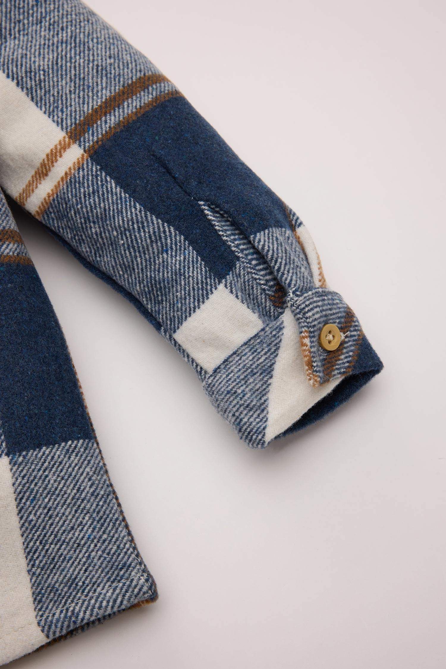 Chemise Carreaux en tricot Flanelle à manches longues pour Bébé Garçon