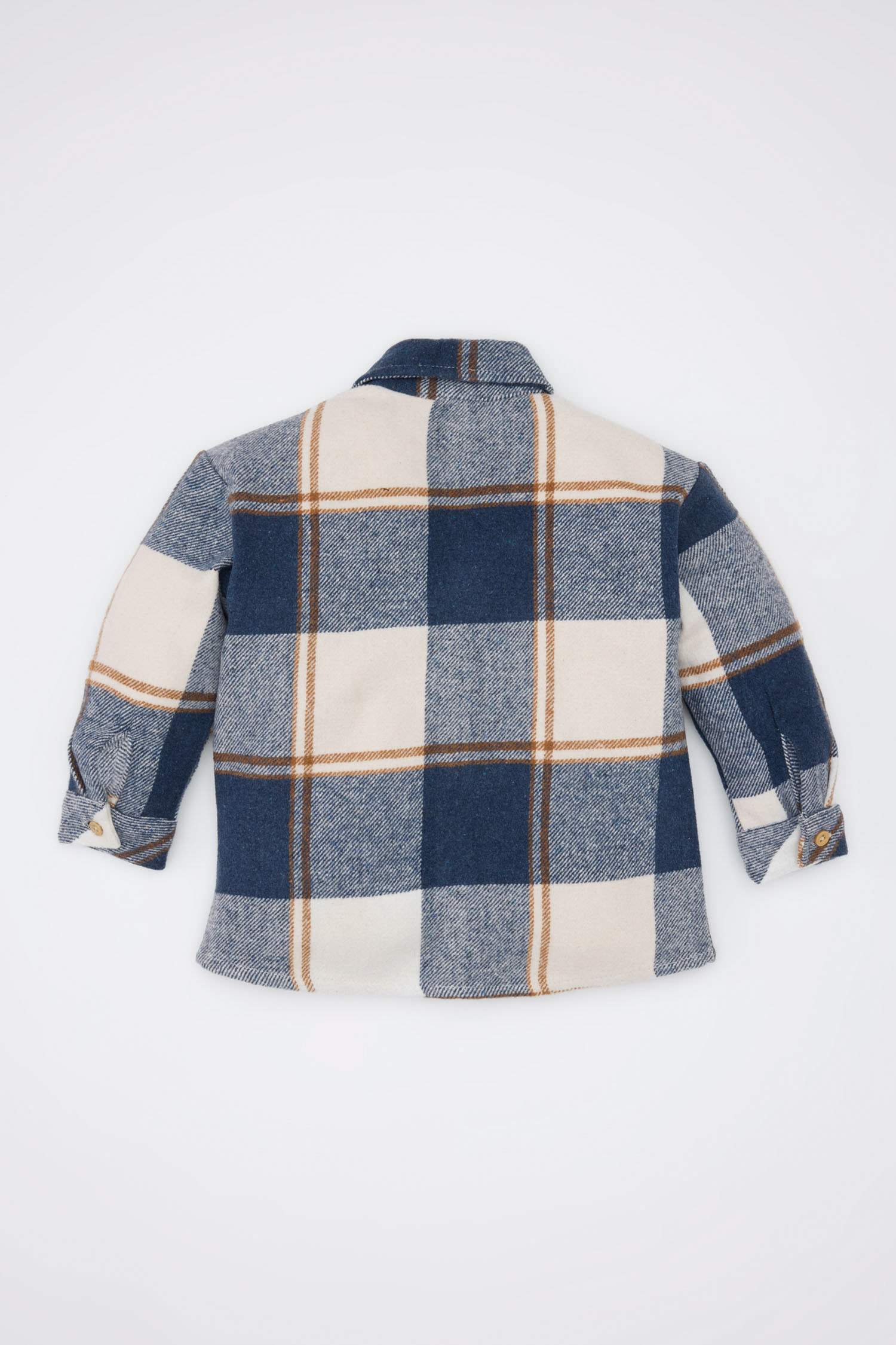 Chemise Carreaux en tricot Flanelle à manches longues pour Bébé Garçon