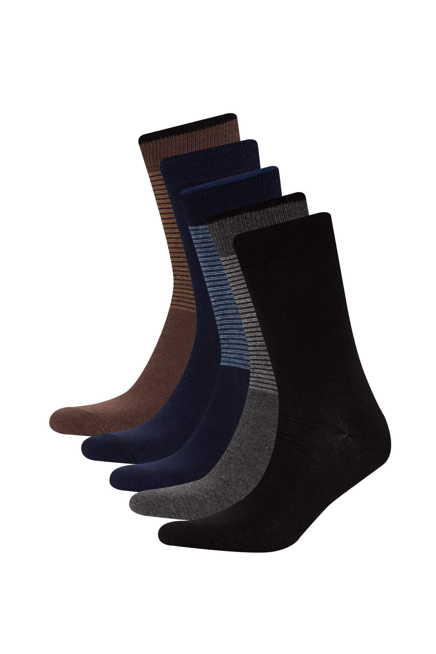 جوارب طويلة قطن للرجال - 5 قطع