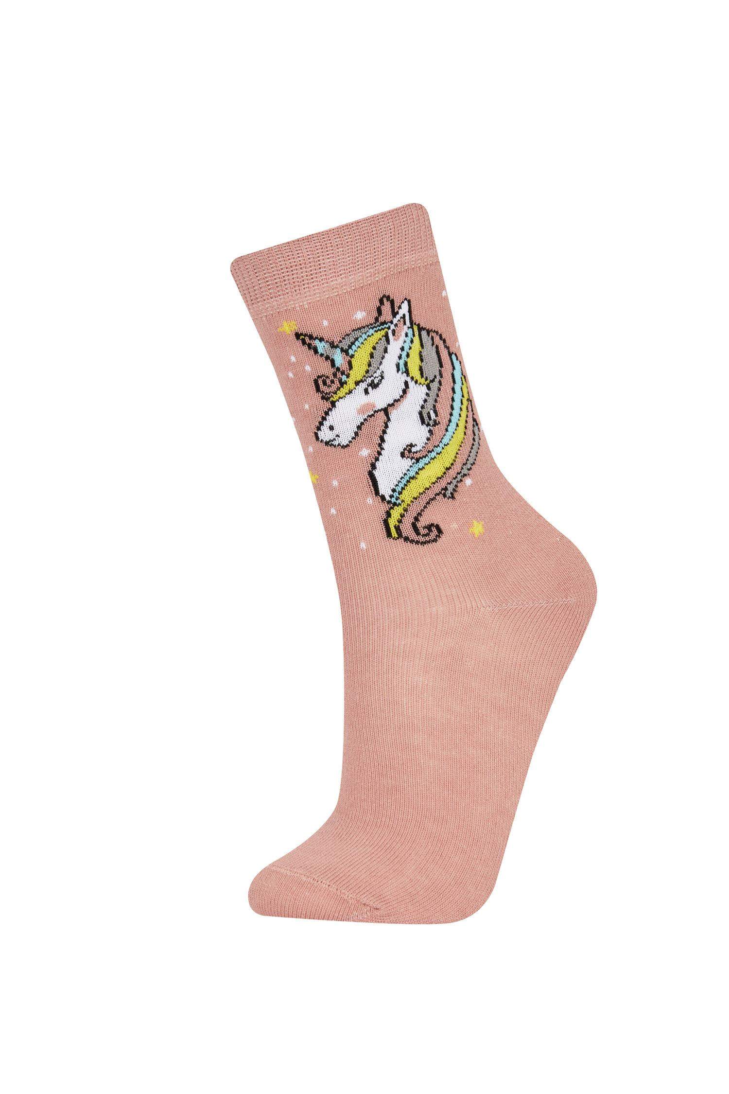 Girl 3 Piece Cotton Long Socks