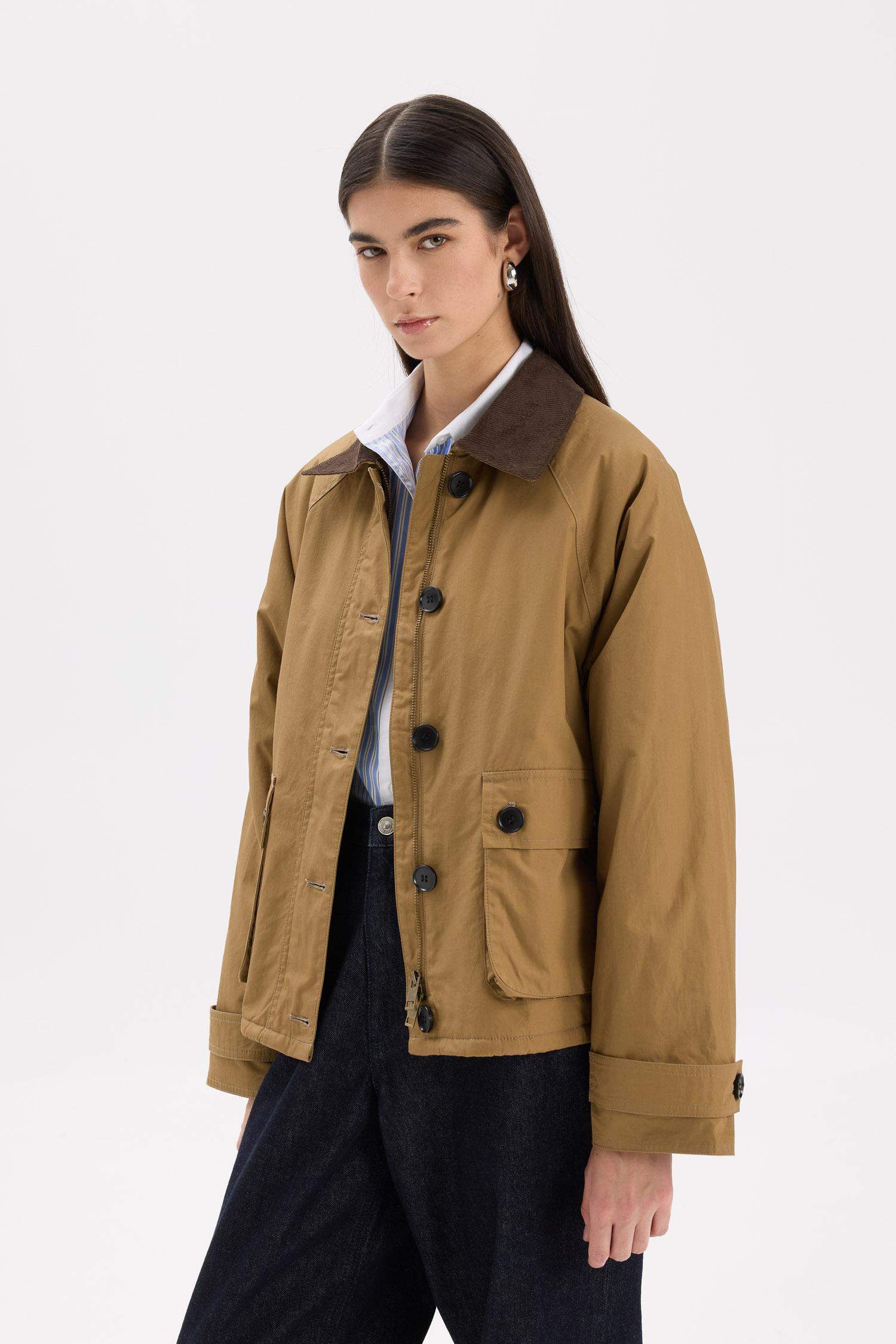 جاكيت خفيف قطن قصة عادية بياخة بولو