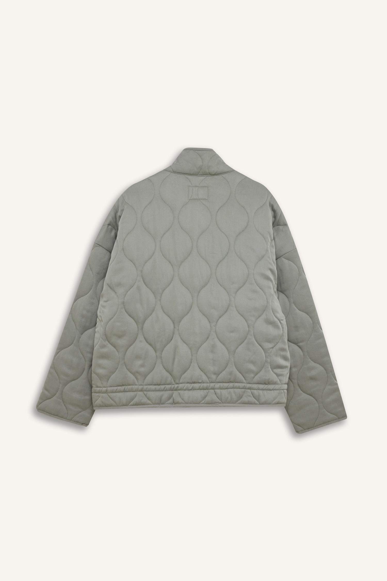 Su Geçirmez Polo Yaka Fermuarlı Cepli Kapitoneli Mevsimlik Mont