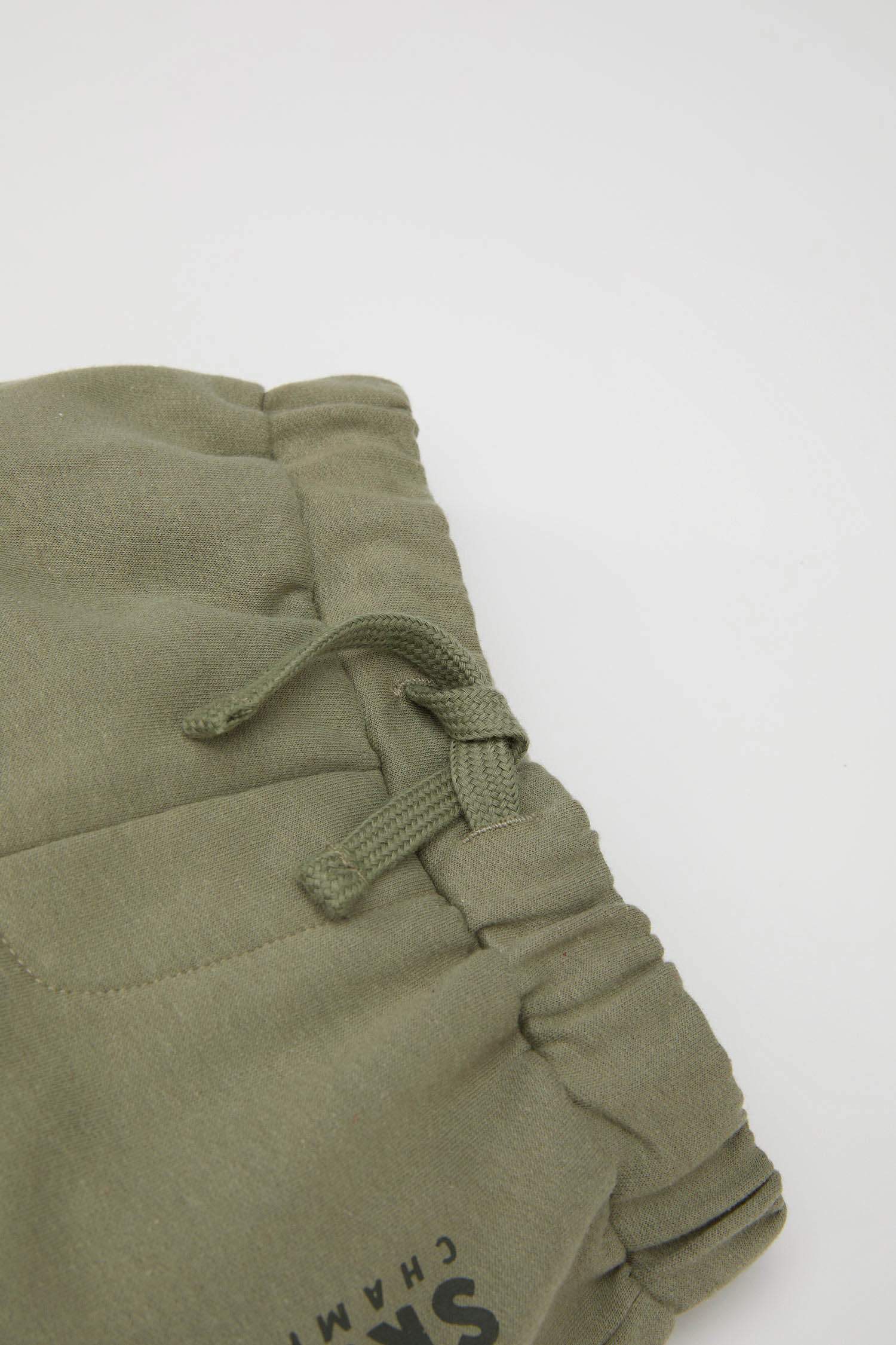 Erkek Bebek Beli Paçası Lastikli Baskılı Cepli Eşofman Altı