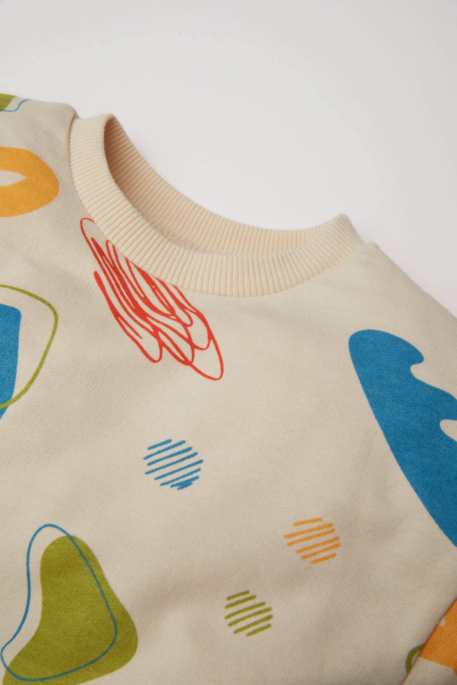 Erkek Bebek 2'li Takım Desenli Sweatshirt Alt