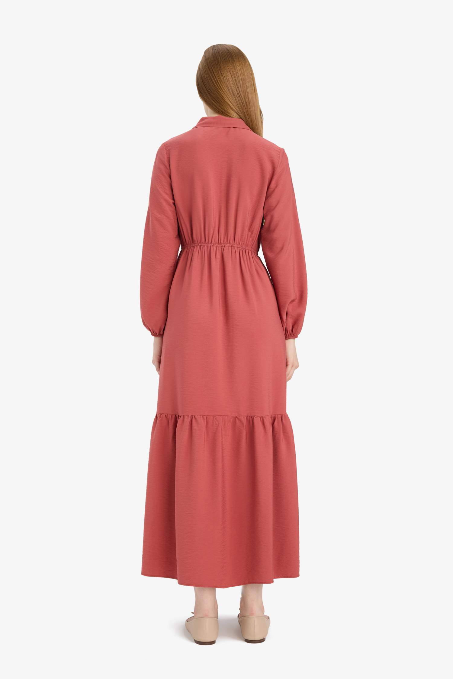 فستان ردن طويل بياخة قميص