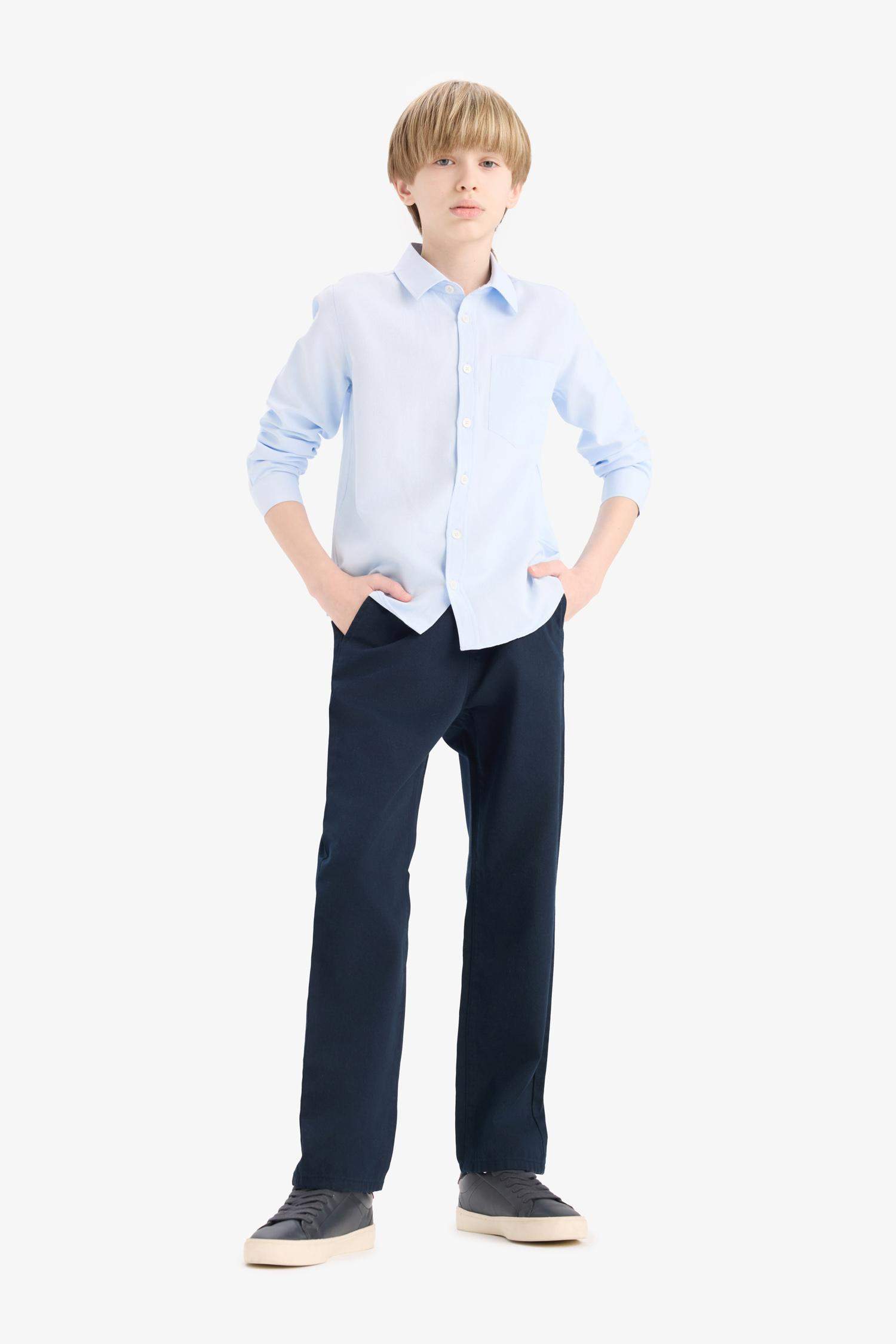 Boy Straight Leg Basic Gabardine Trousers