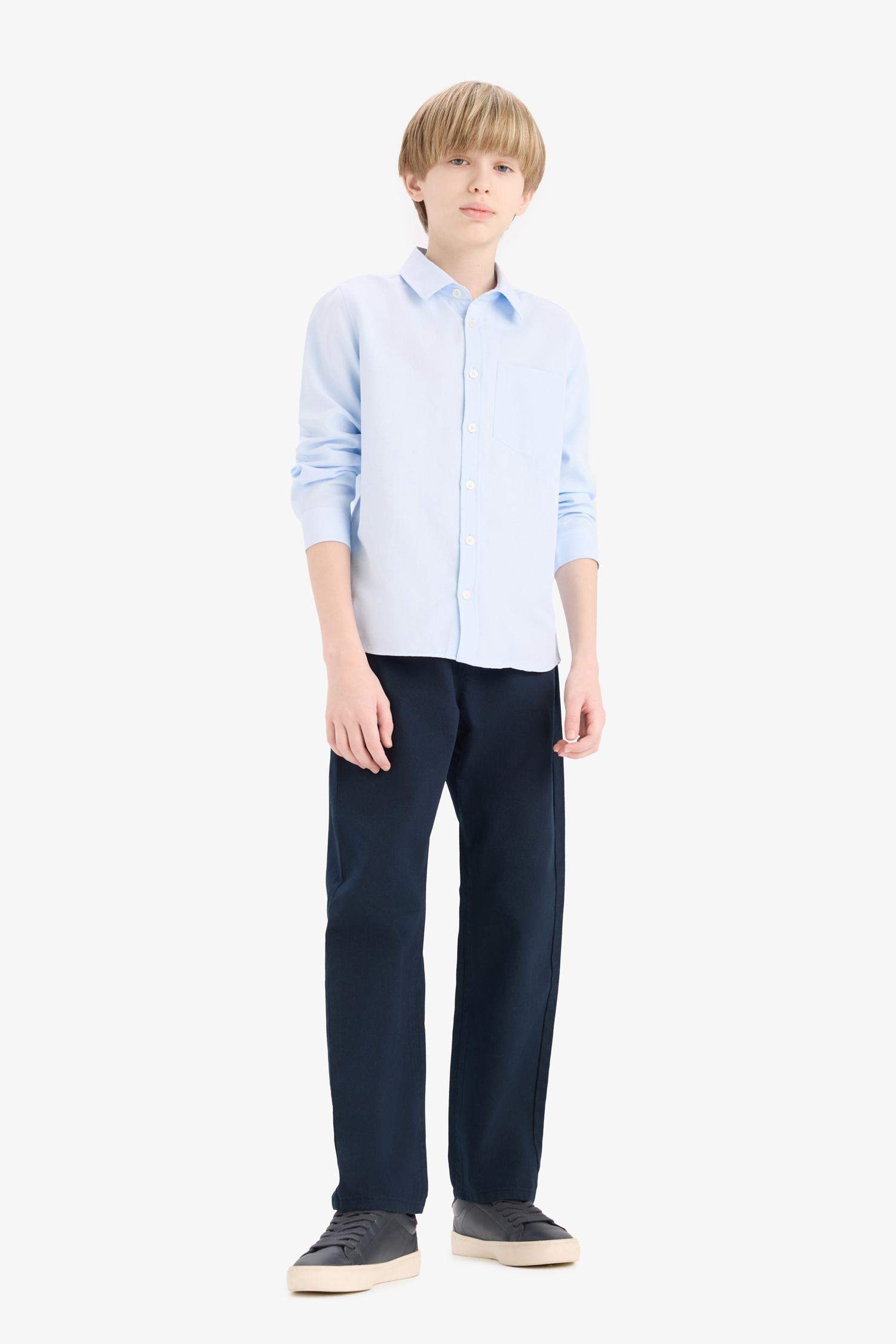 Boy Straight Leg Basic Gabardine Trousers