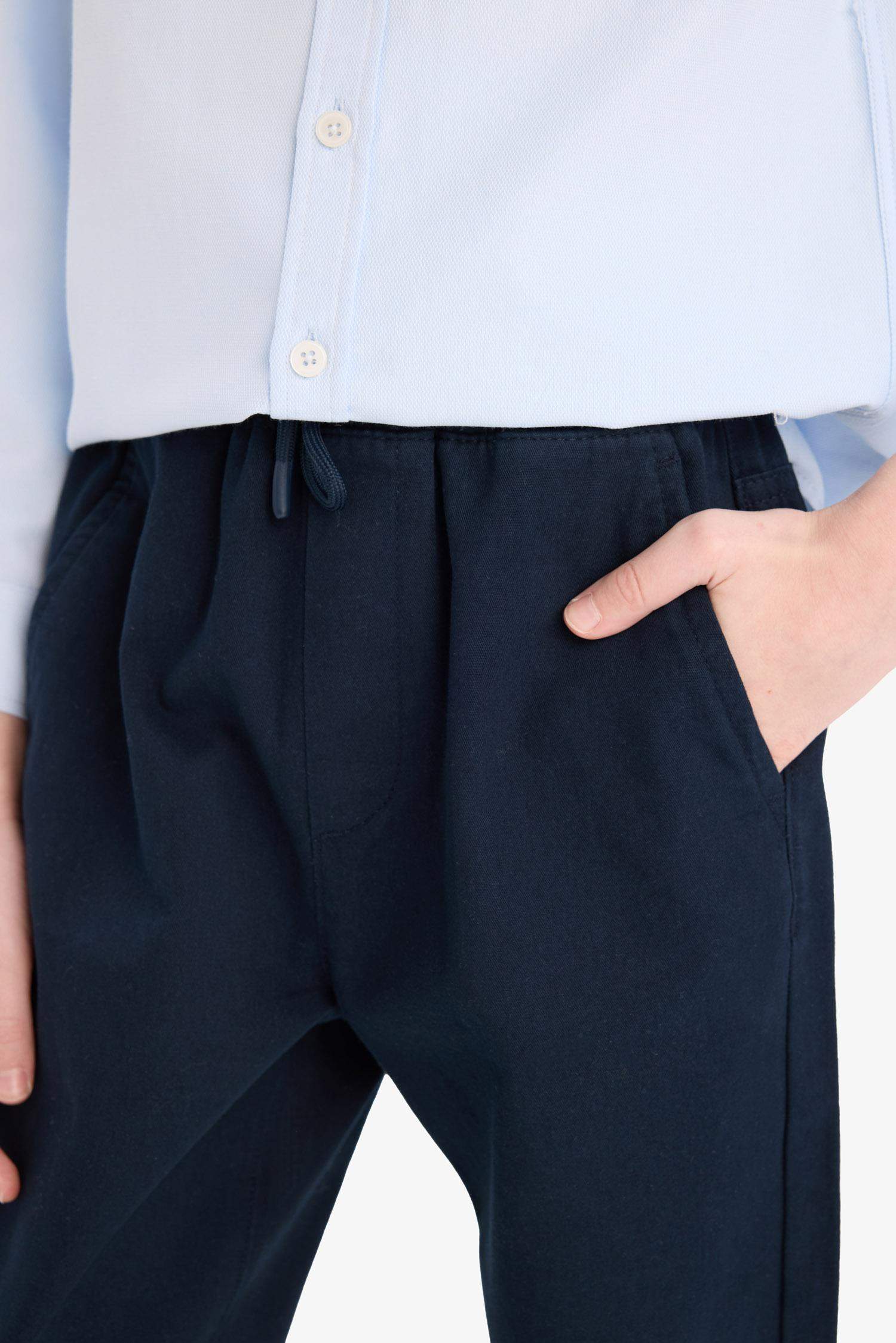 Boy Straight Leg Basic Gabardine Trousers