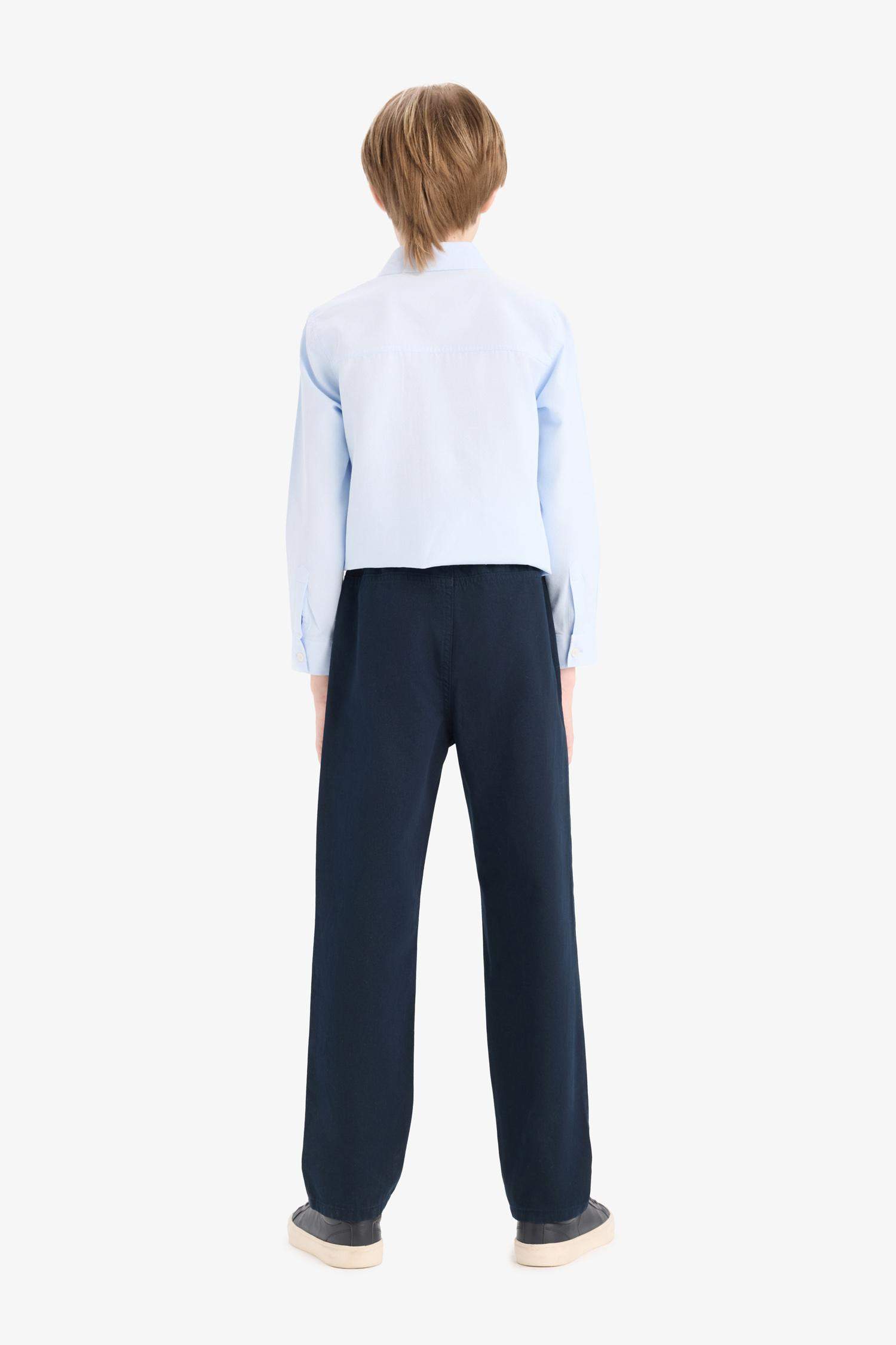 Boy Straight Leg Basic Gabardine Trousers