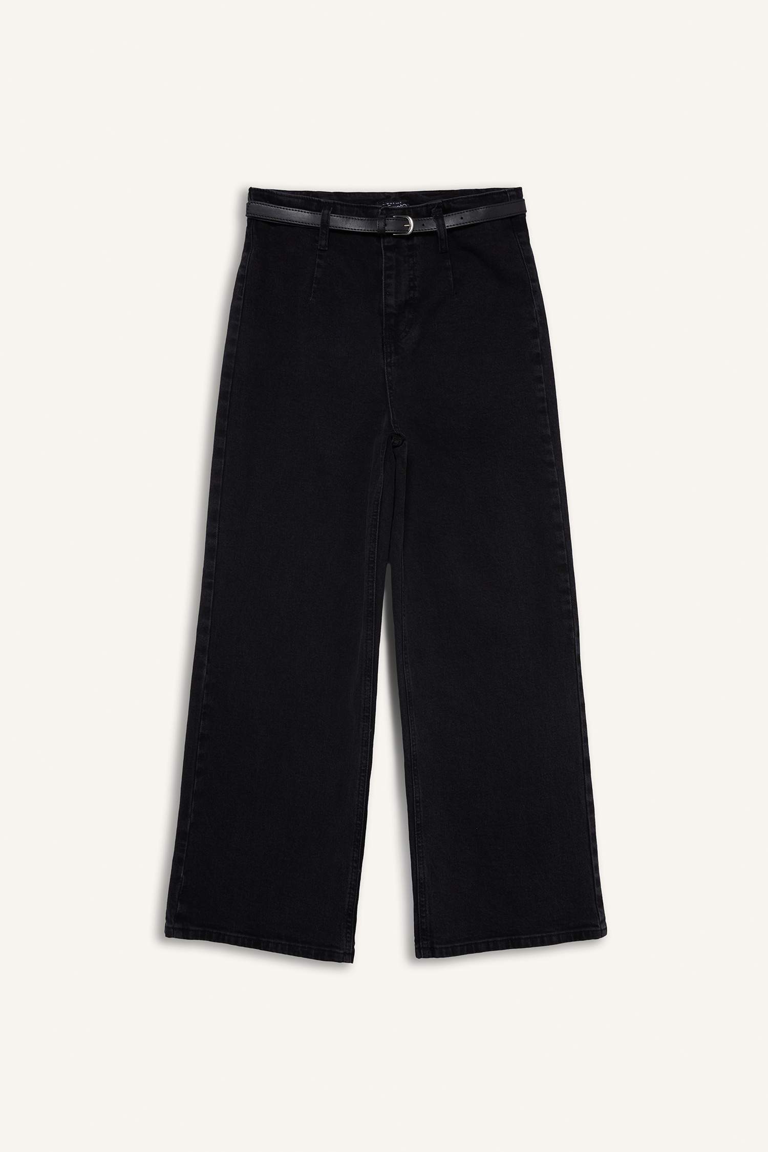 Culotte High Waist Ankle Length Spanish Belted Jeans