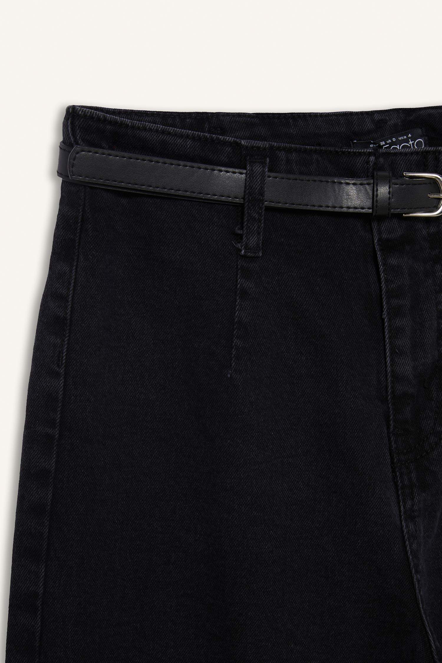 Culotte High Waist Ankle Length Spanish Belted Jeans