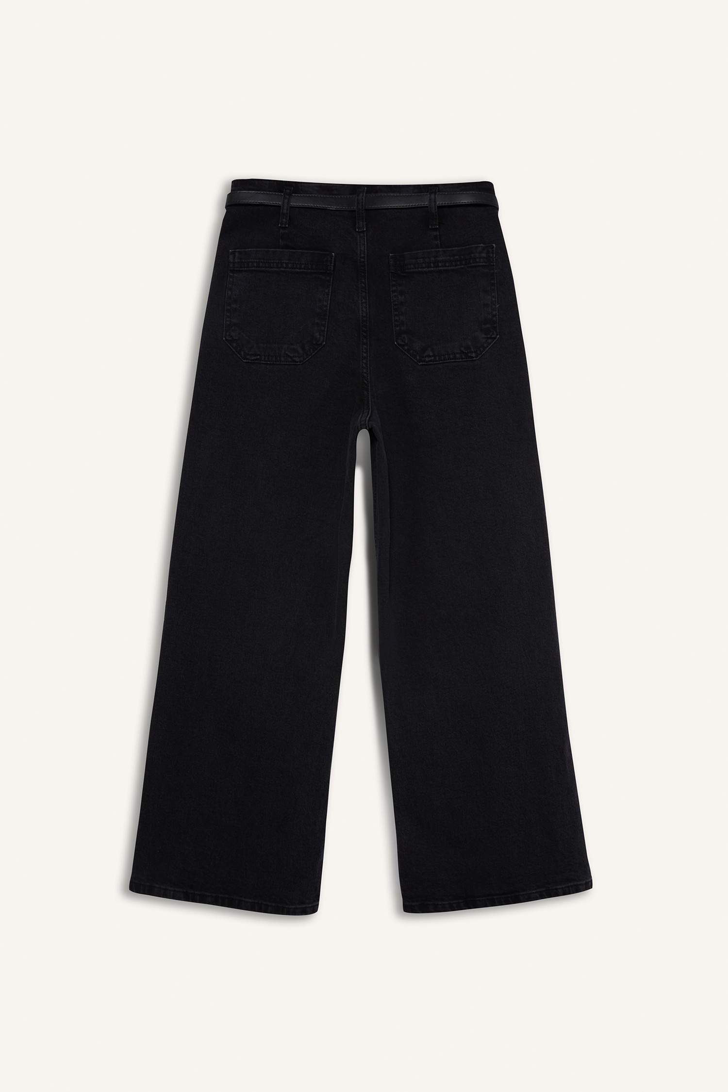 Culotte High Waist Ankle Length Spanish Belted Jeans
