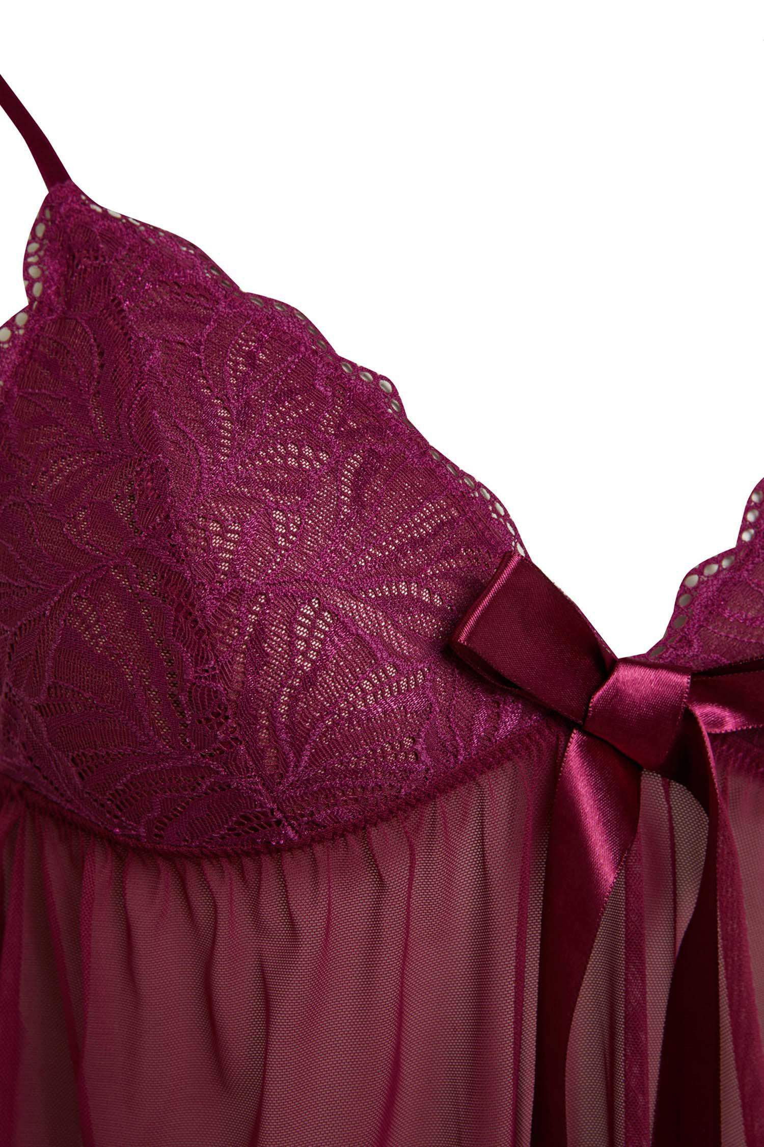 Dantelli Tül Gecelik-Fall in Love 