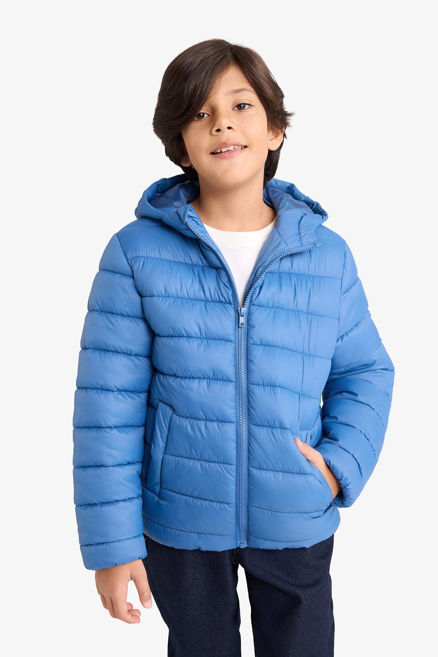 Erkek Çocuk Su İtici Kapüşonlu Mont