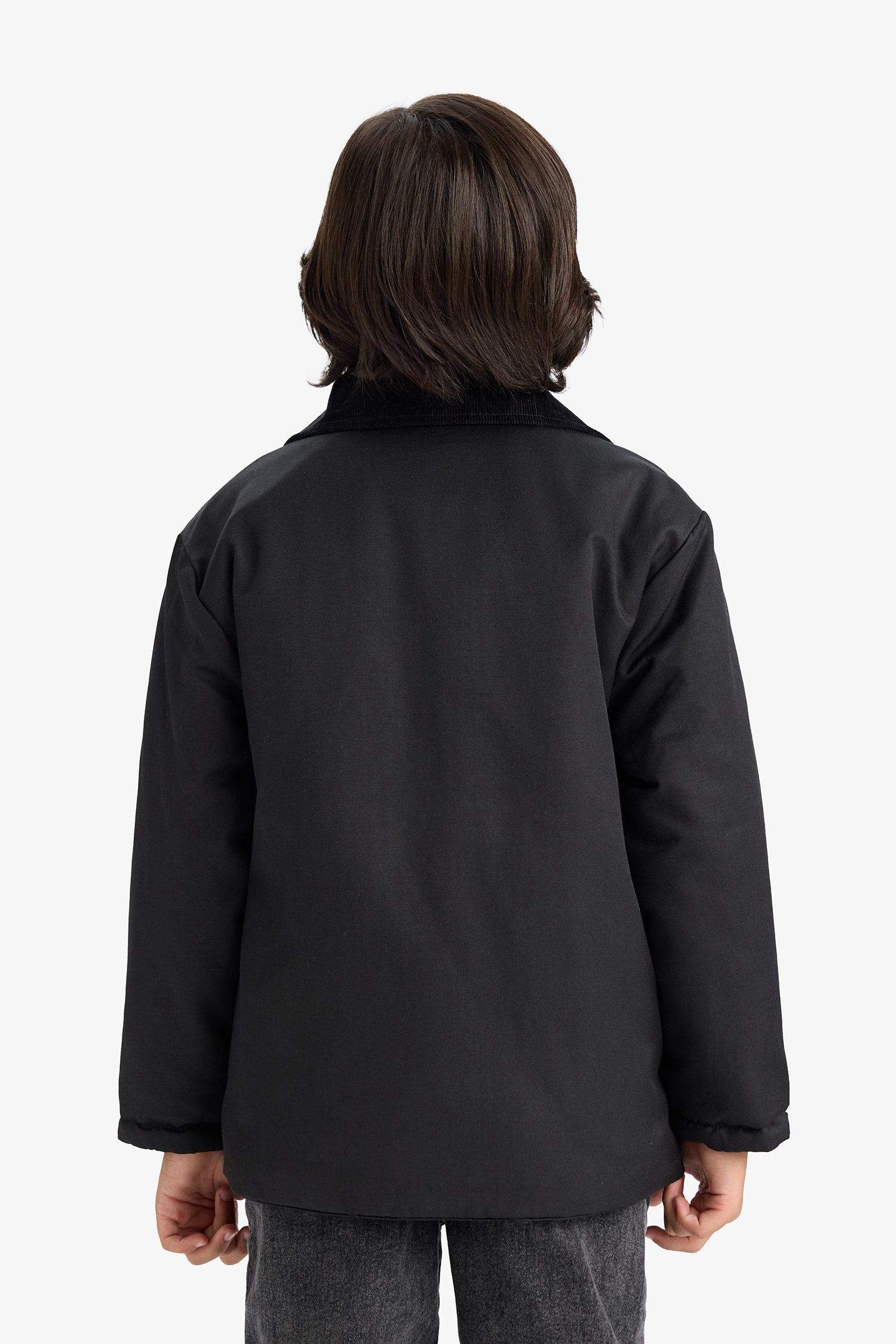 Erkek Çocuk Polo Yaka Çıtçıtlı Mont