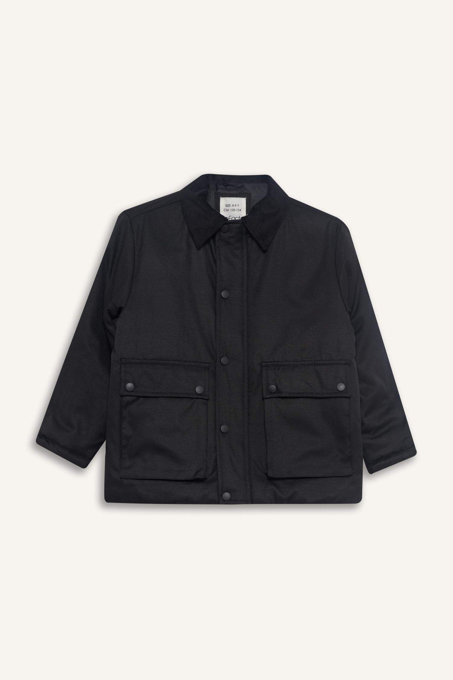 Erkek Çocuk Polo Yaka Çıtçıtlı Mont