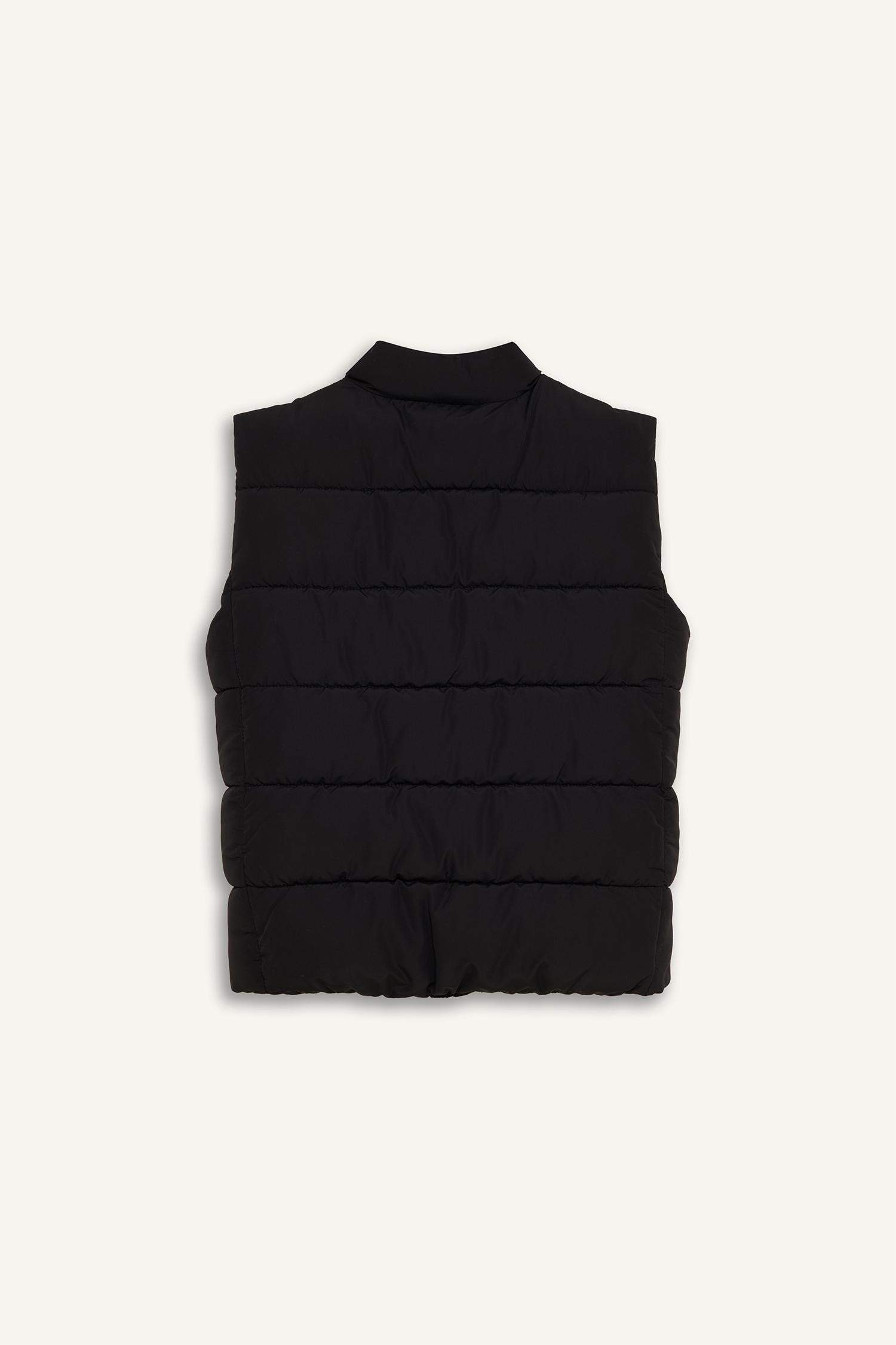 Erkek Çocuk Su Geçirmez Fermuarlı Basic Düz Dik Yaka Yelek