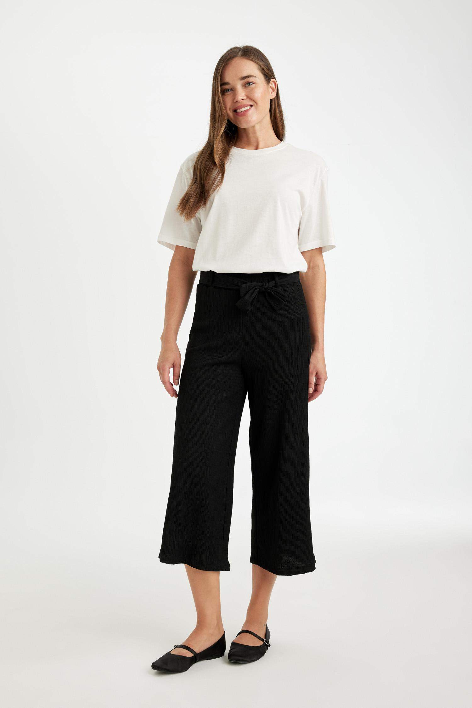 سروال منسوج قصة عادية