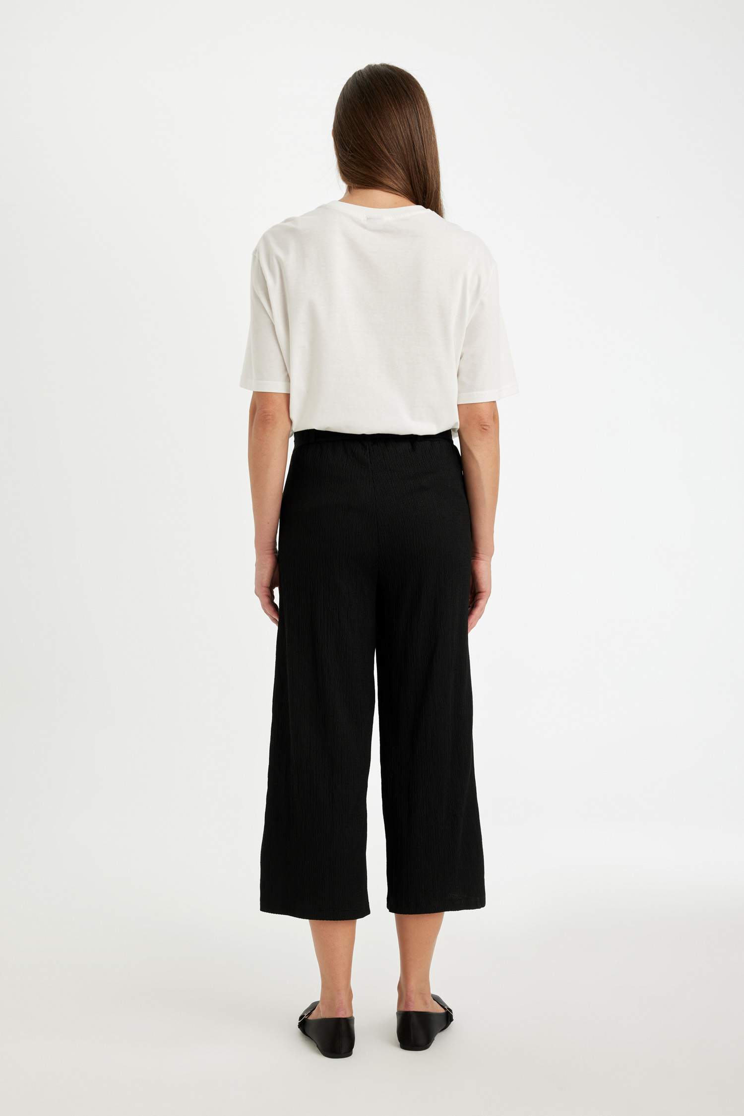 Regular Fit Crepe Trousers