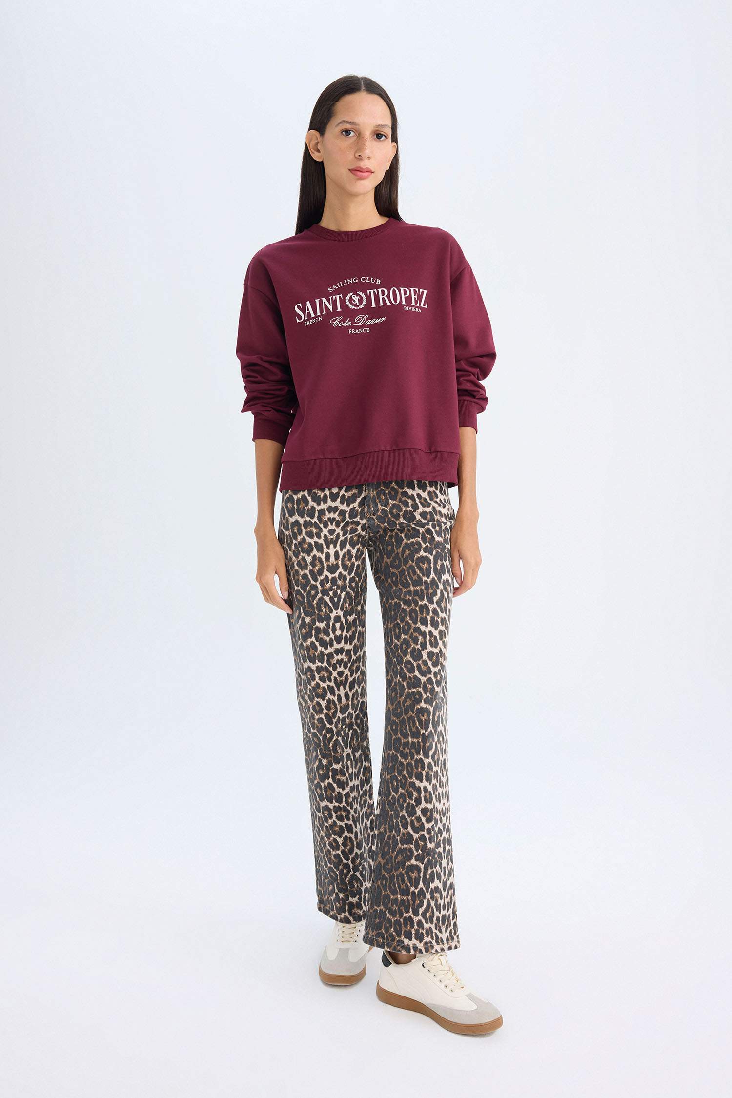 Regular Fit Printed Long Sleeve Sweatshirt