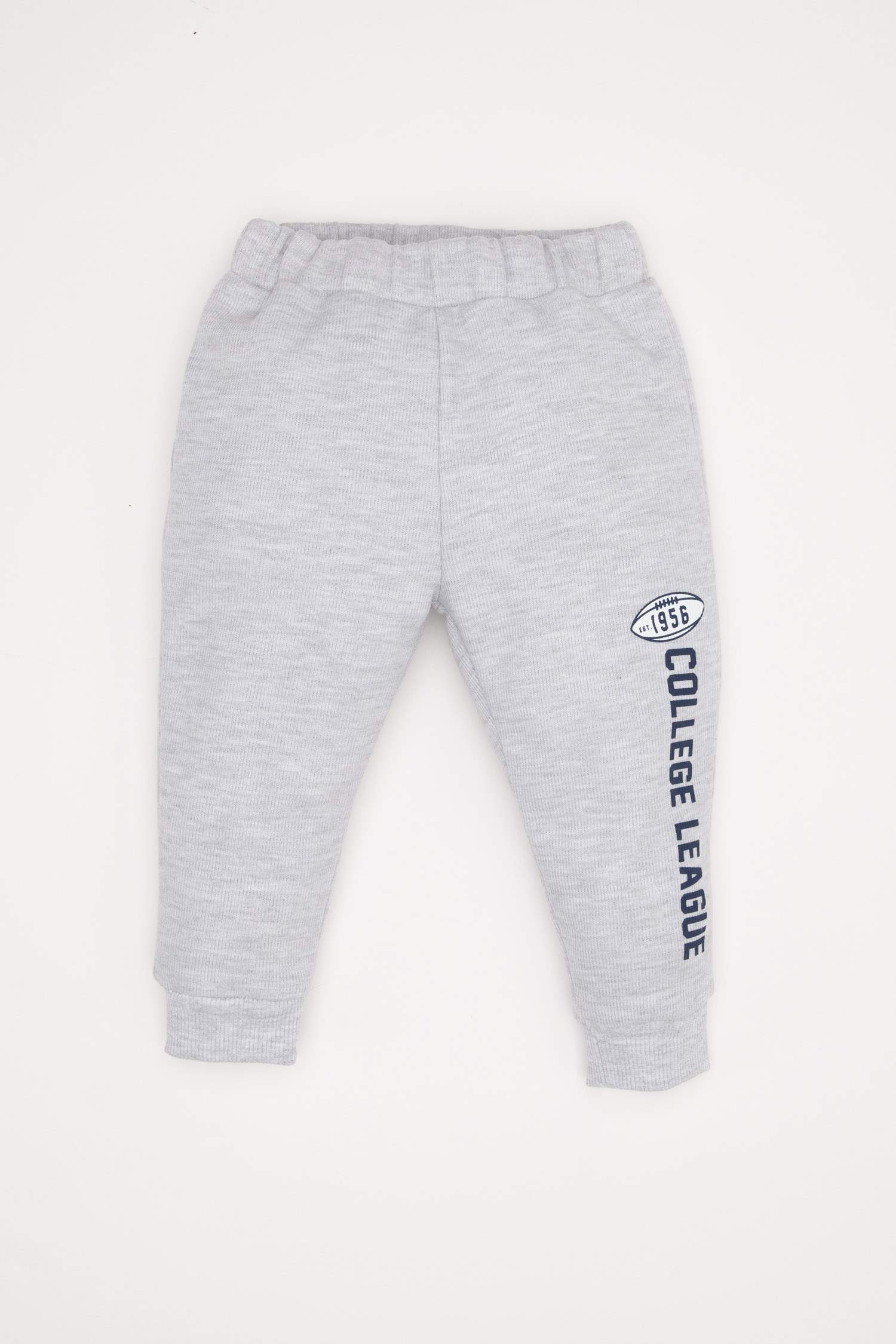 Erkek Bebek 2'li Takım Baskılı Selanik Kumaş Sweatshirt Jogger Eşofman Altı