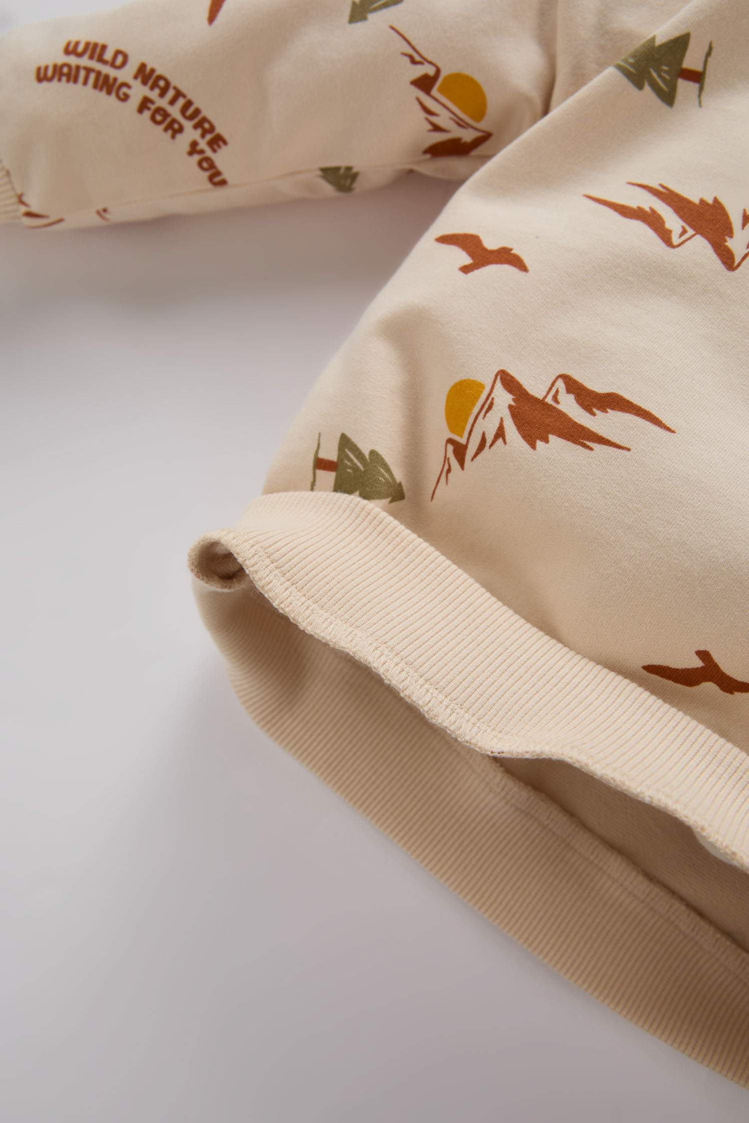 Ensemble de Sweatshirt imprimé et Pantalon à taille élastique pour BéBé Garçon