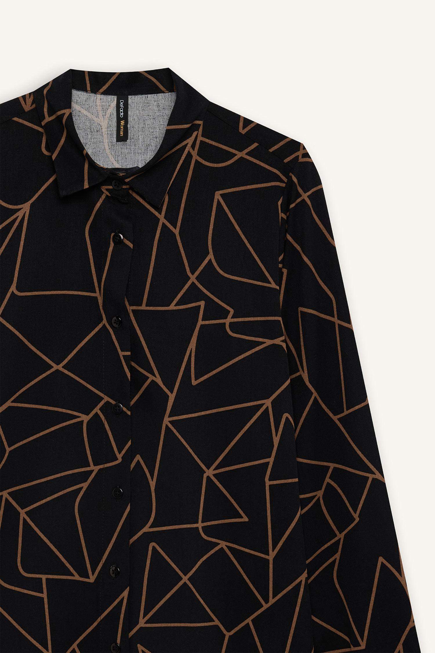 Regular Fit Fiyonk Yaka Belmando Uzun Kollu Gömlek