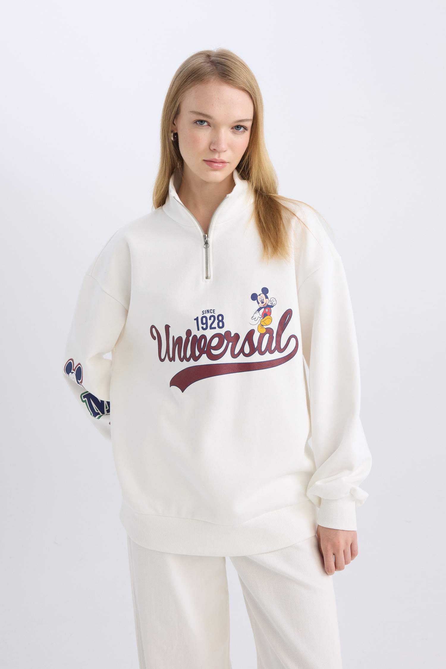 Coool Disney Mickey & Minnie Лицензиялық үлкен пішім үлкен жартылай найзағай Свитер