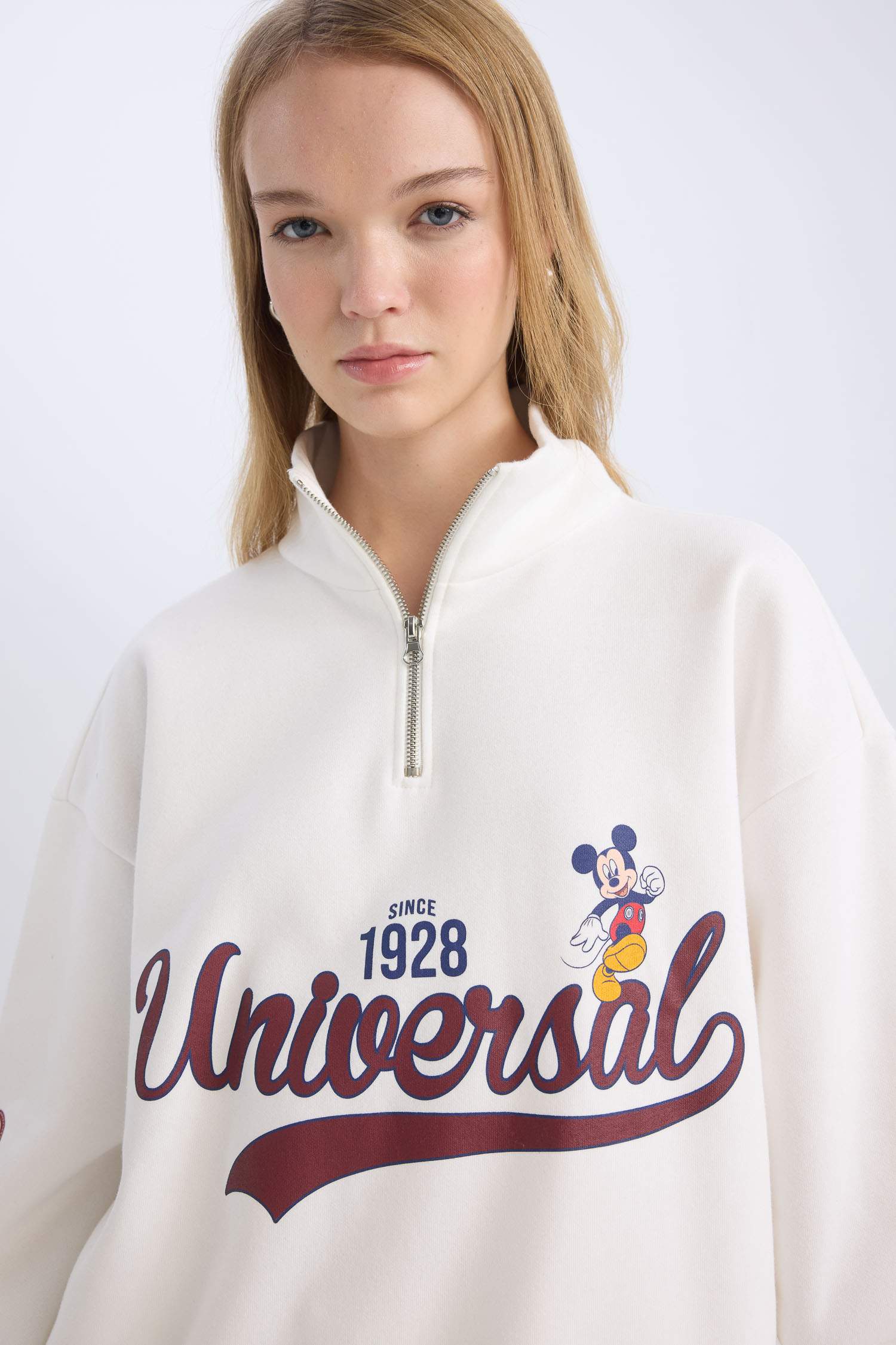 Coool Disney Mickey & Minnie Лицензиялық үлкен пішім үлкен жартылай найзағай Свитер