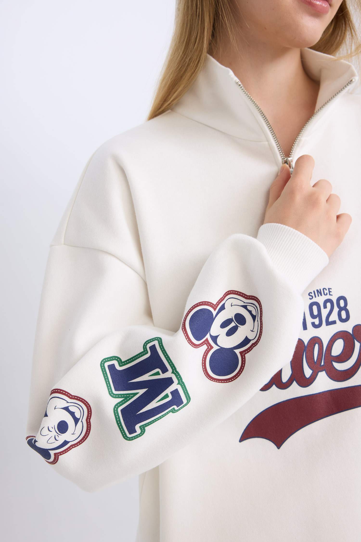 Coool Disney Mickey & Minnie Лицензиялық үлкен пішім үлкен жартылай найзағай Свитер