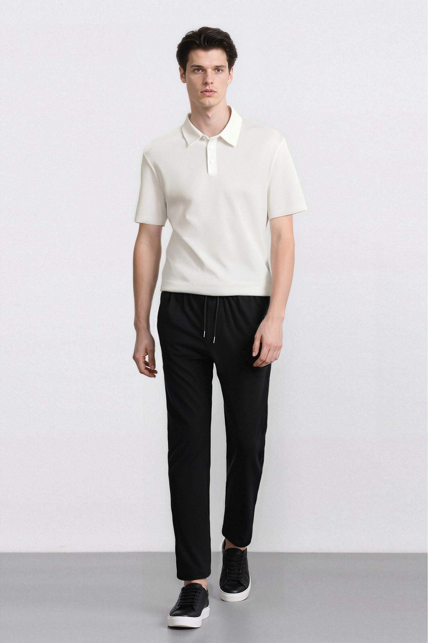 Yazlık Jogger Pantolon Beli Bağcıklı Cepli