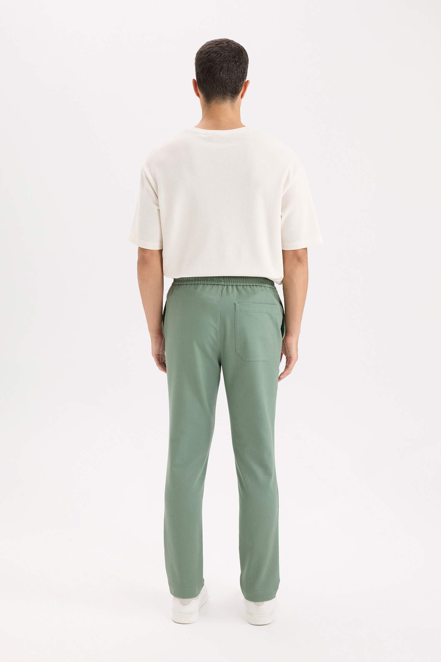 Yazlık Jogger Pantolon Beli Bağcıklı Cepli