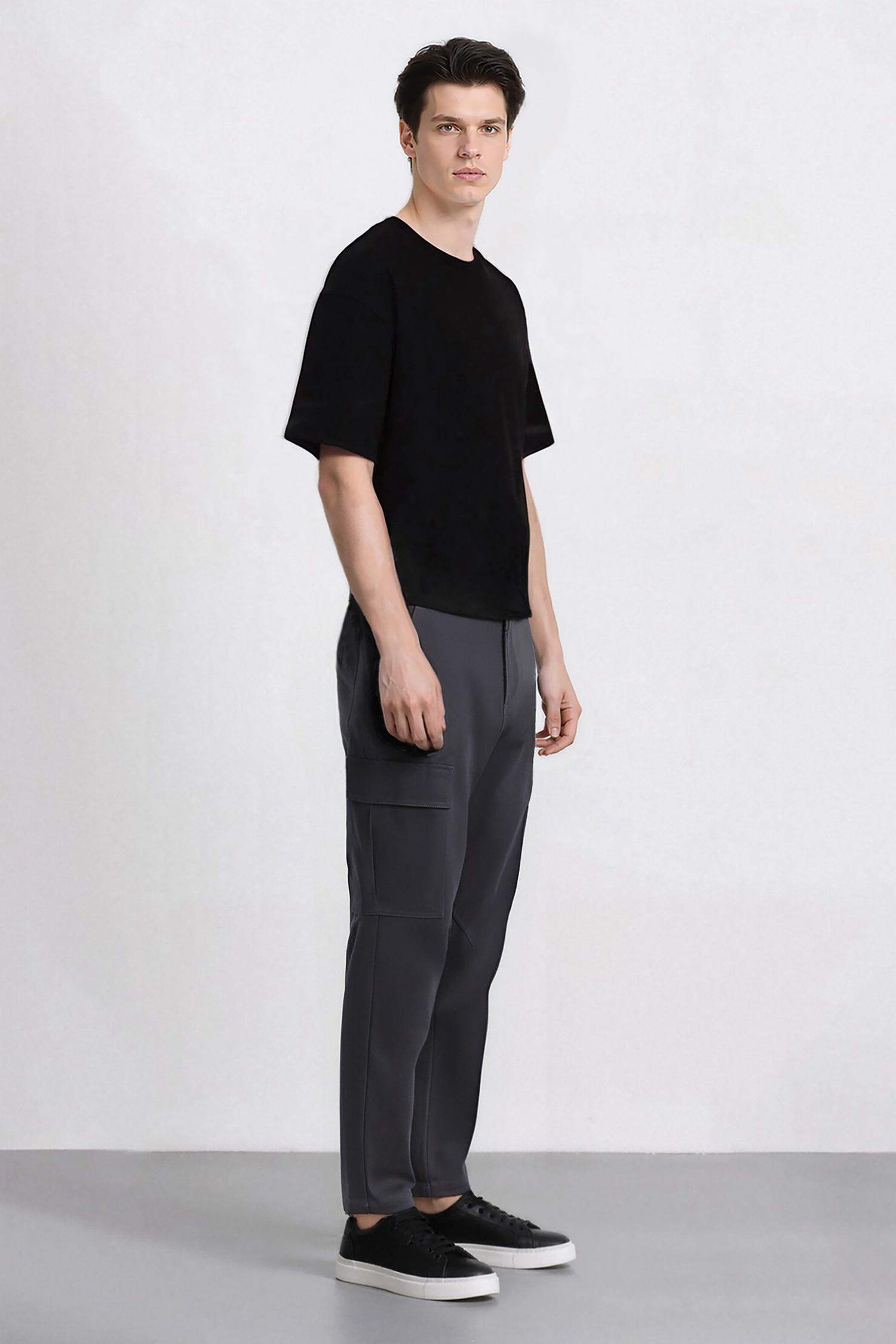 Relax Fit Rahat Kesim Yazlık Pantolon Kargo Cepli Düz Paça