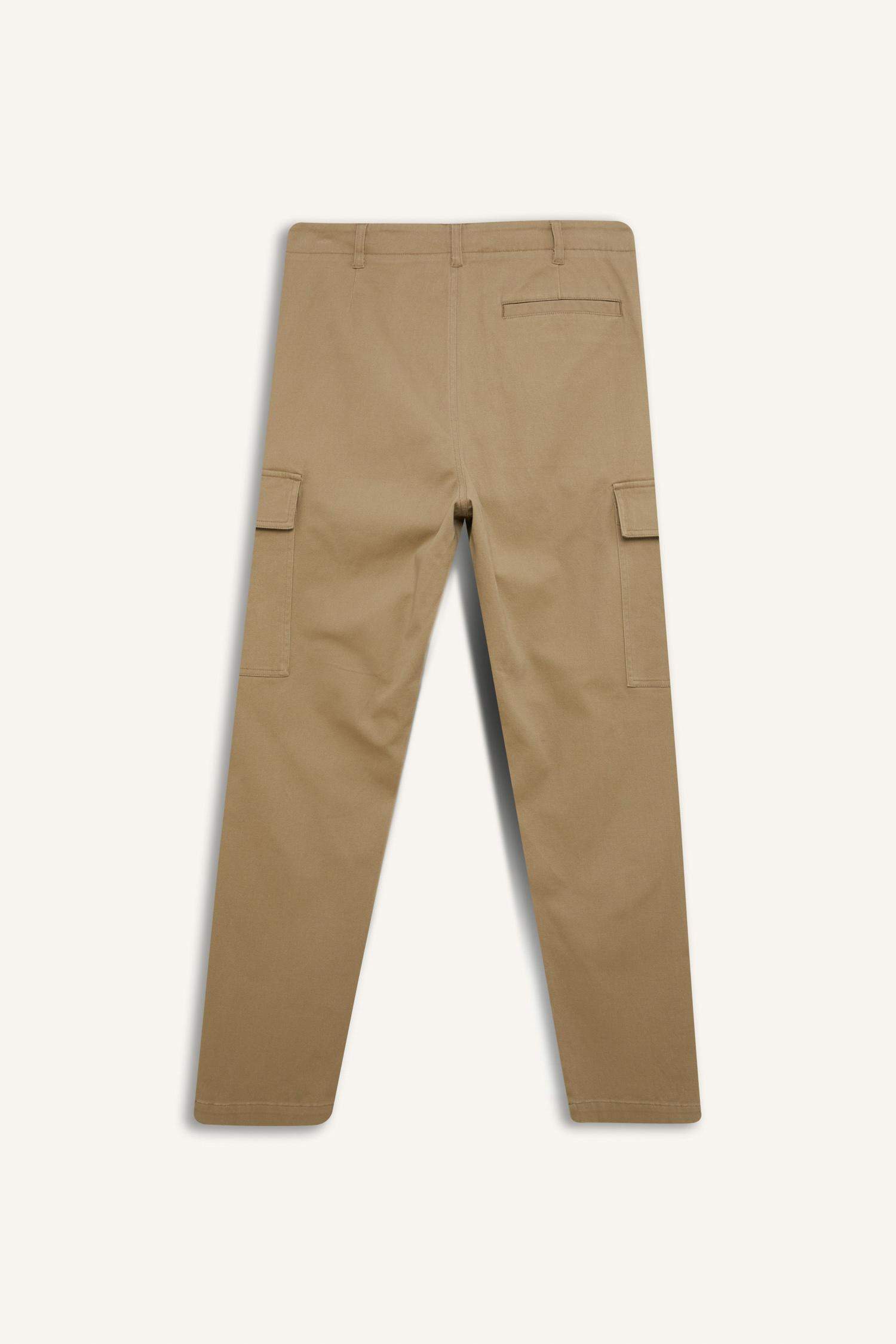 Relax Fit Rahat Kesim Yazlık Pantolon Kargo Cepli Düz Paça