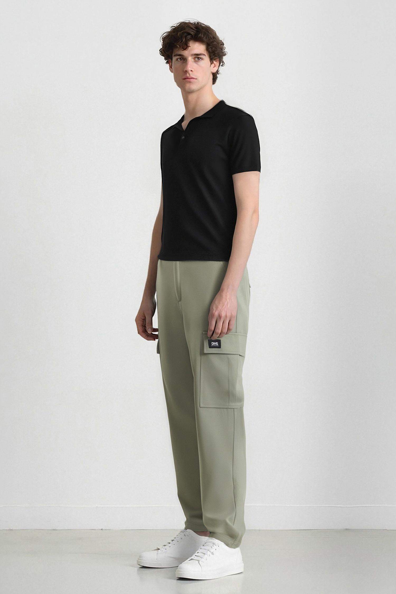 Relax Fit Rahat Kesim Yazlık Pantolon Kargo Cepli Düz Paça