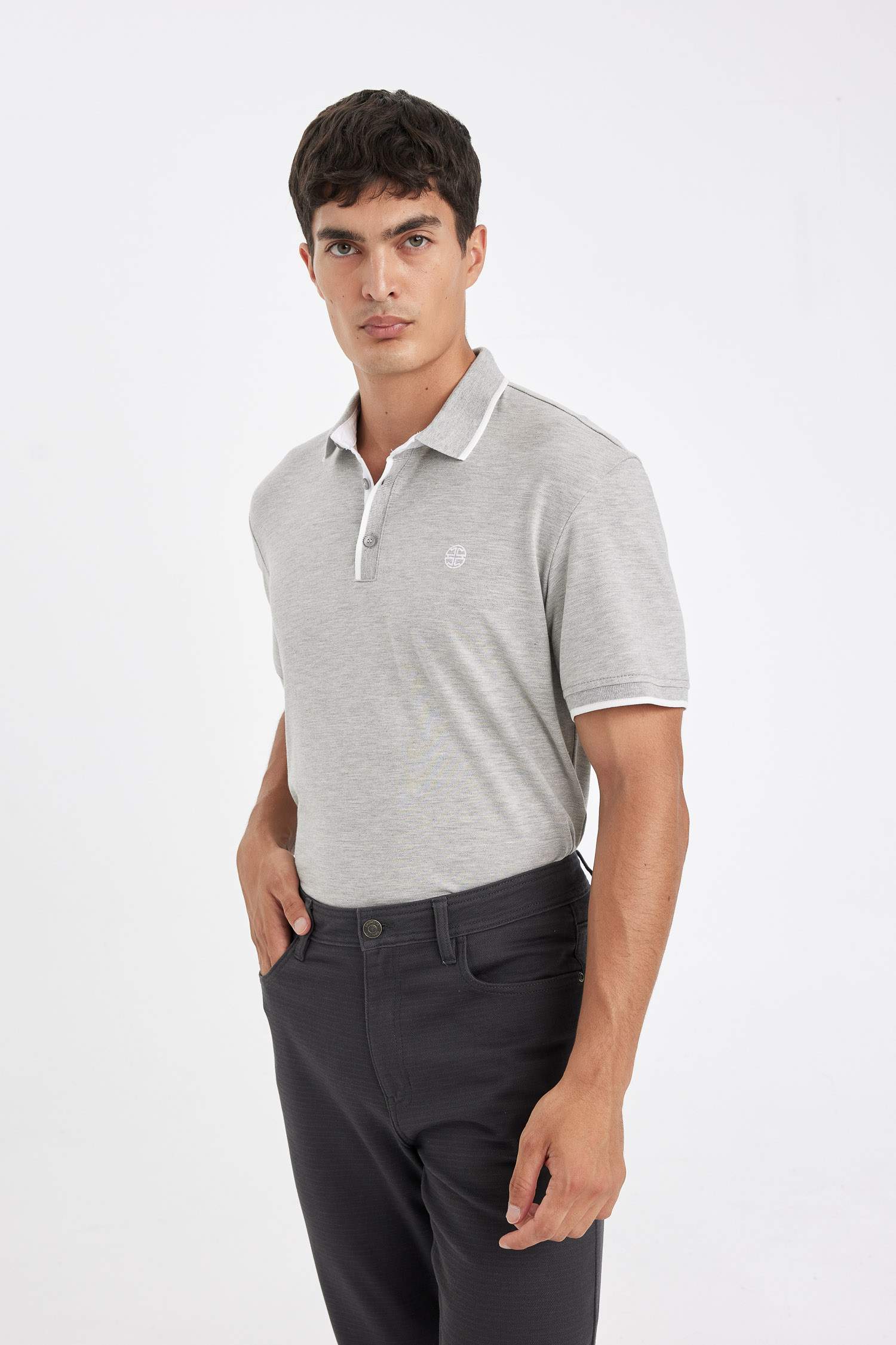 New Regular Fit Polo Yaka Kısa Kollu Pike Tişört