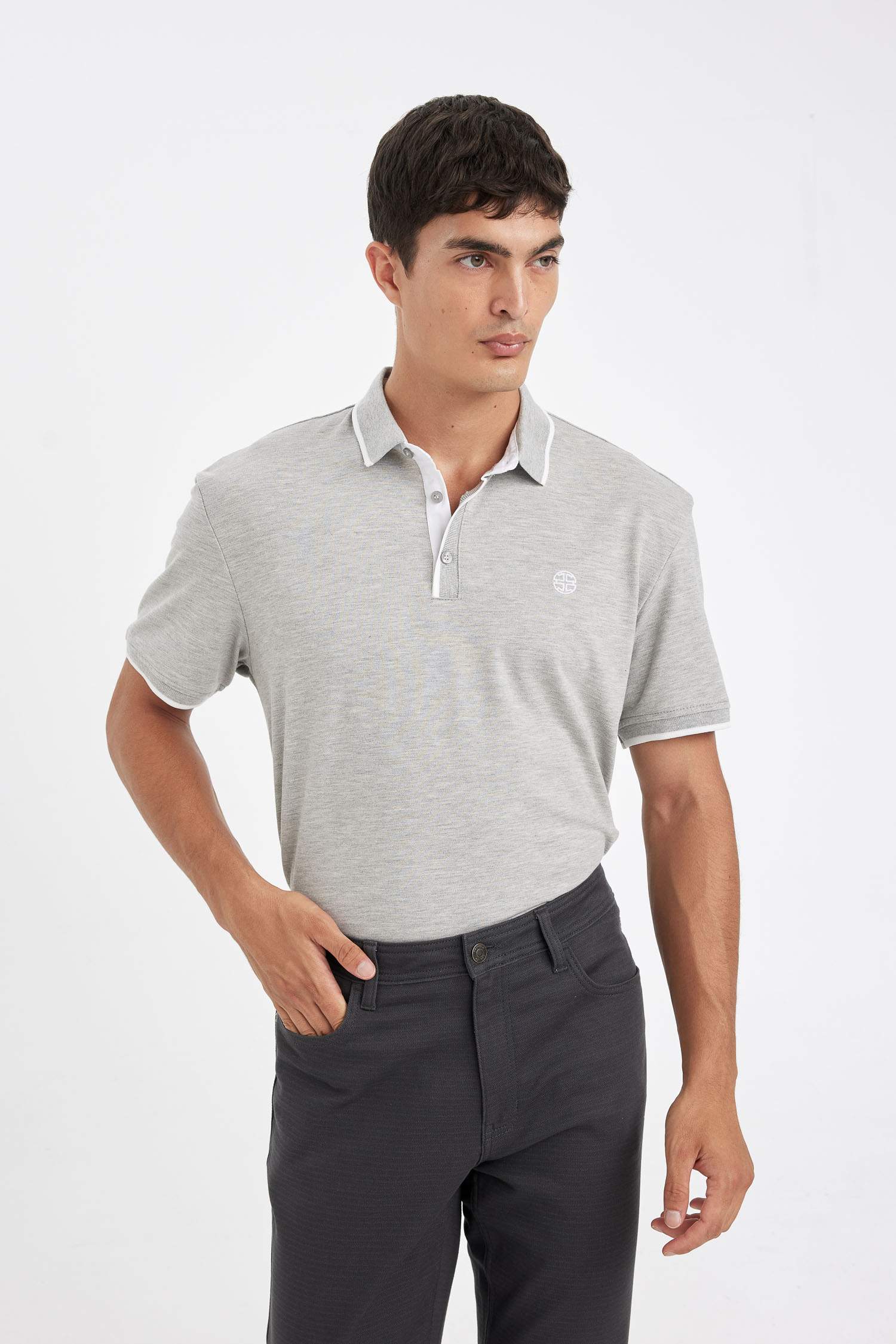 New Regular Fit Polo Yaka Kısa Kollu Pike Tişört