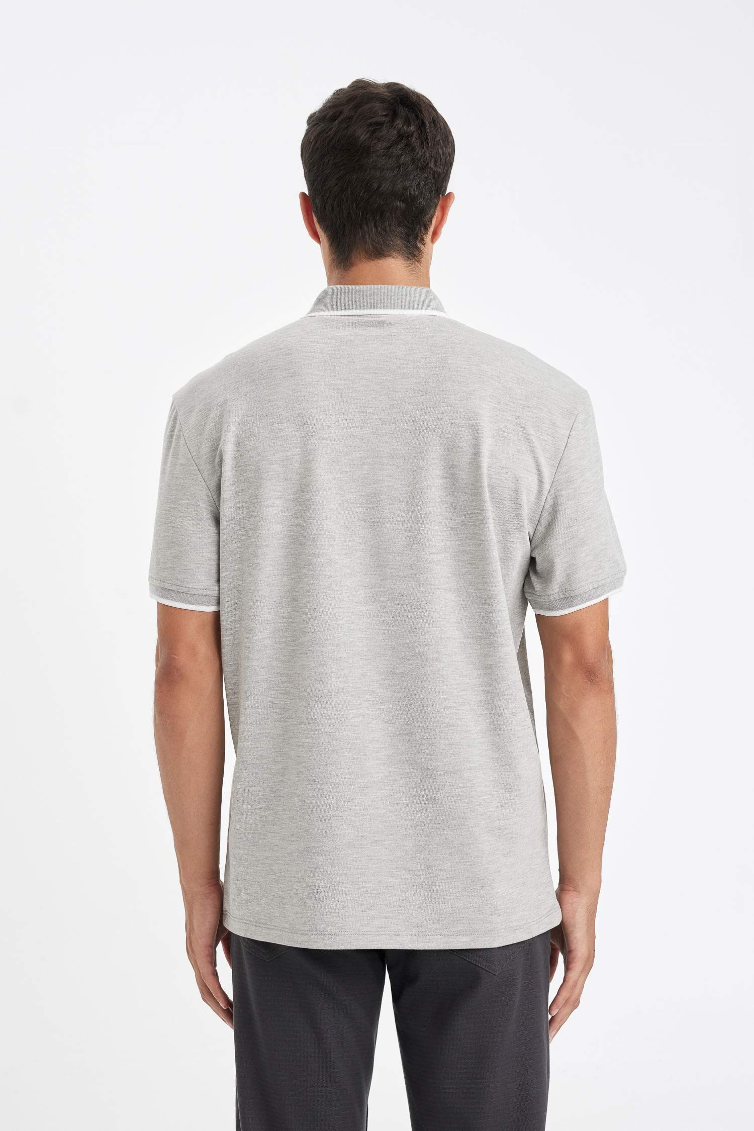 New Regular Fit Polo Yaka Kısa Kollu Pike Tişört